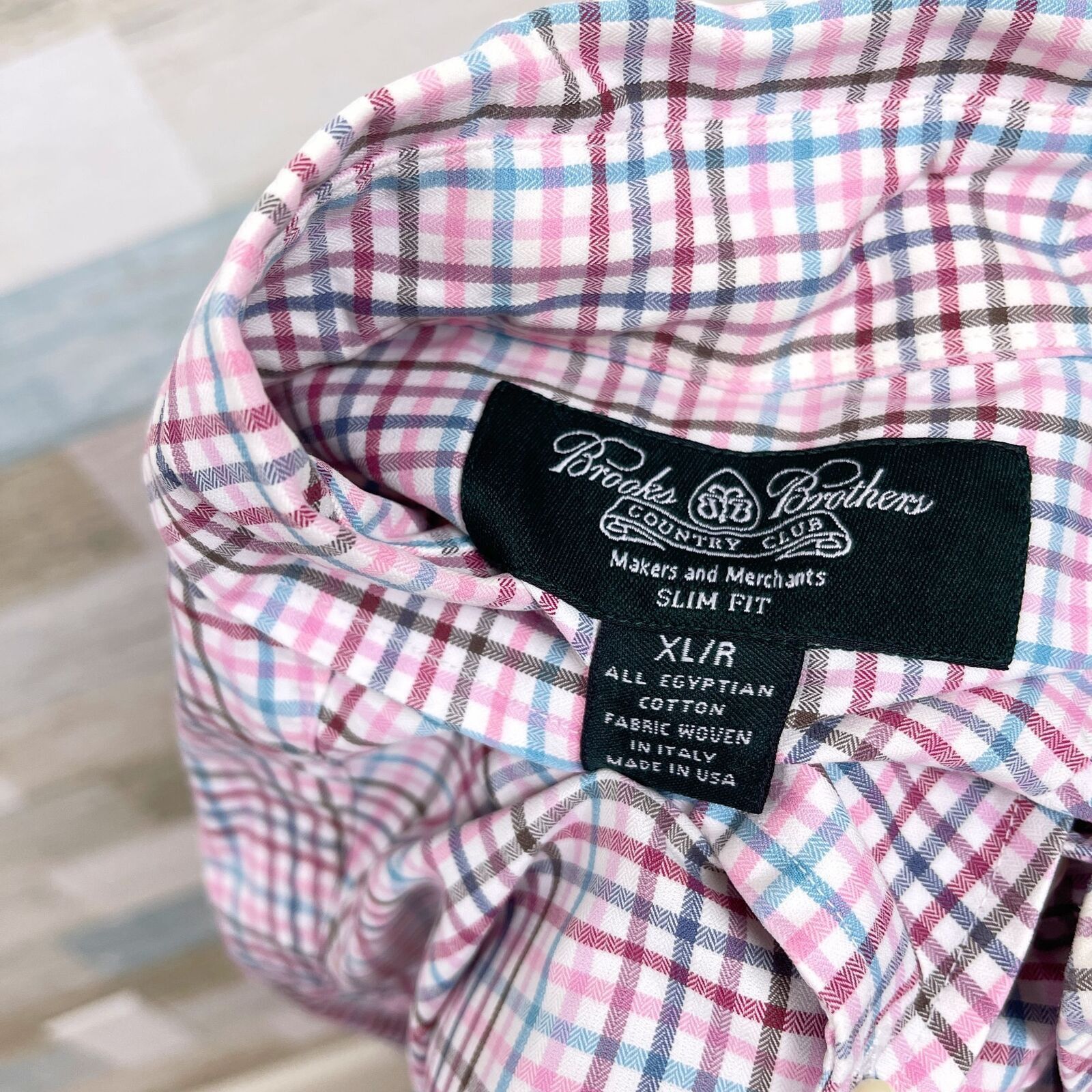 Brooks Brothers Brooks Brothers Country Club Button Shirt Pink Gingham XL Size US XL / EU 56 / 4 - 5 Thumbnail