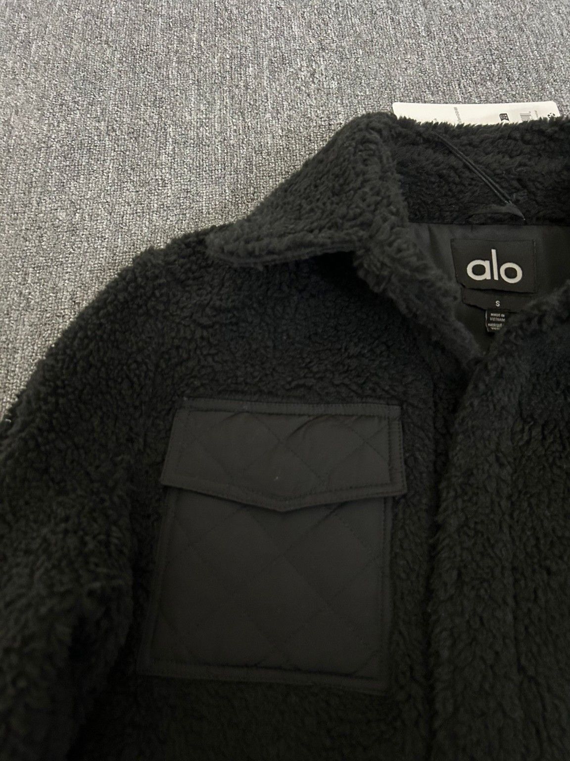 Alo Yoga Alo Yoga Black Sherpa Utility Jacket - Cozy Teddy Fleece NWT Size S / US 4 / IT 40 - 5 Thumbnail