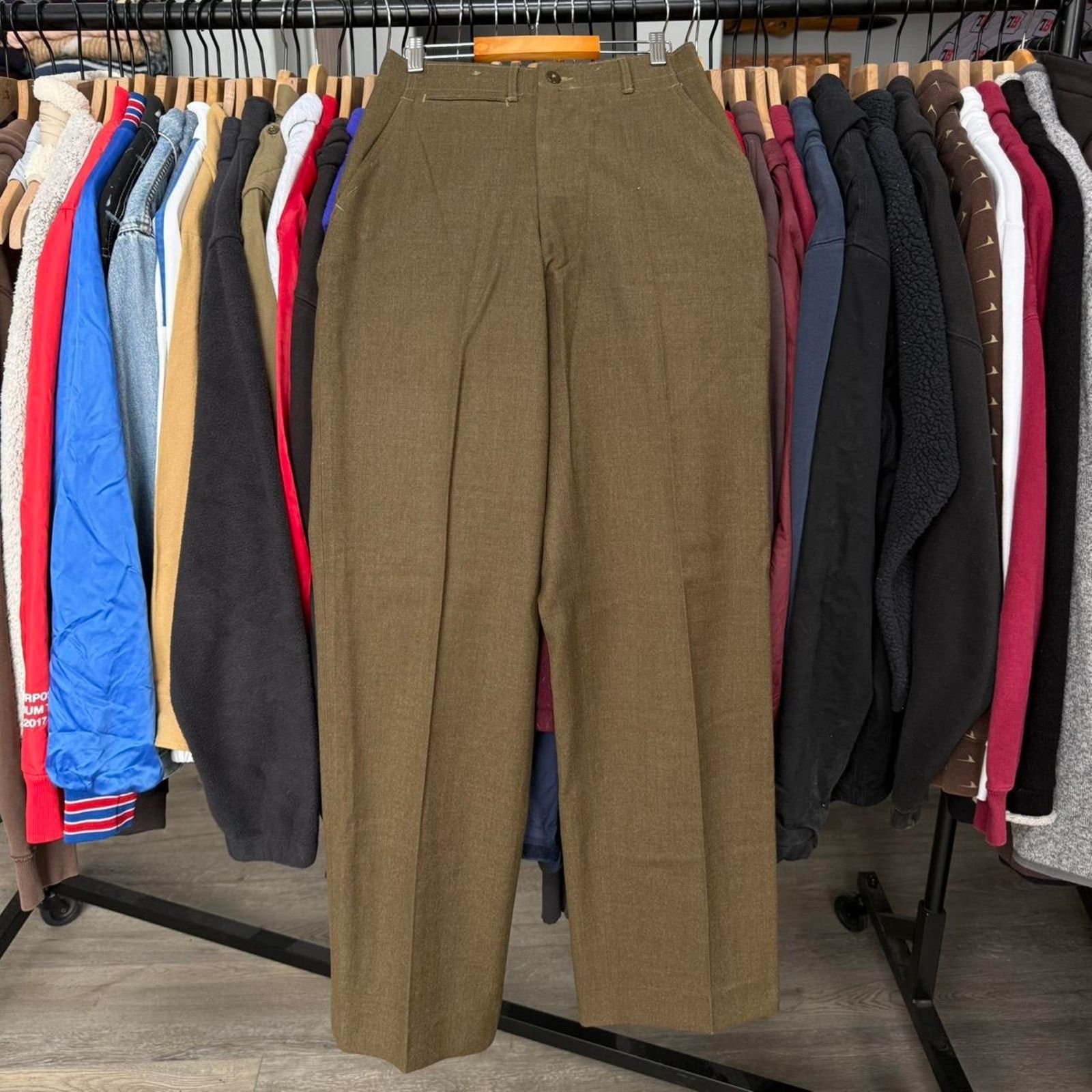 Other Vintage WW2 Era Wool Military Pants; Heavy and Baggy Fit Size US 26 / EU 42 - 1 Thumbnail