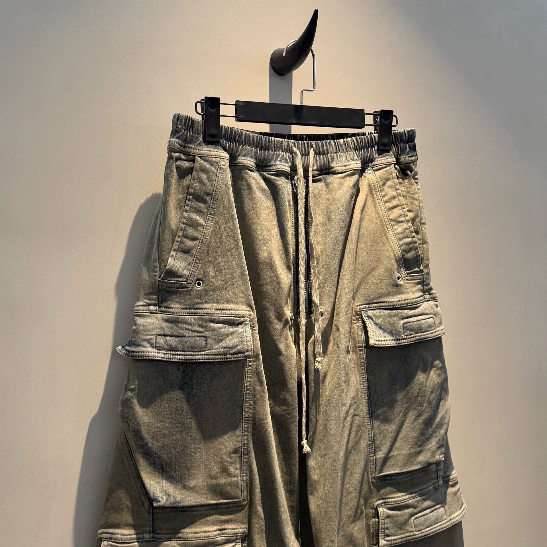 Rick Owens Rick Owens Drkshdw Denim Washed Blue Cargo Belas Pants Size US 30 / EU 46 - 3 Thumbnail