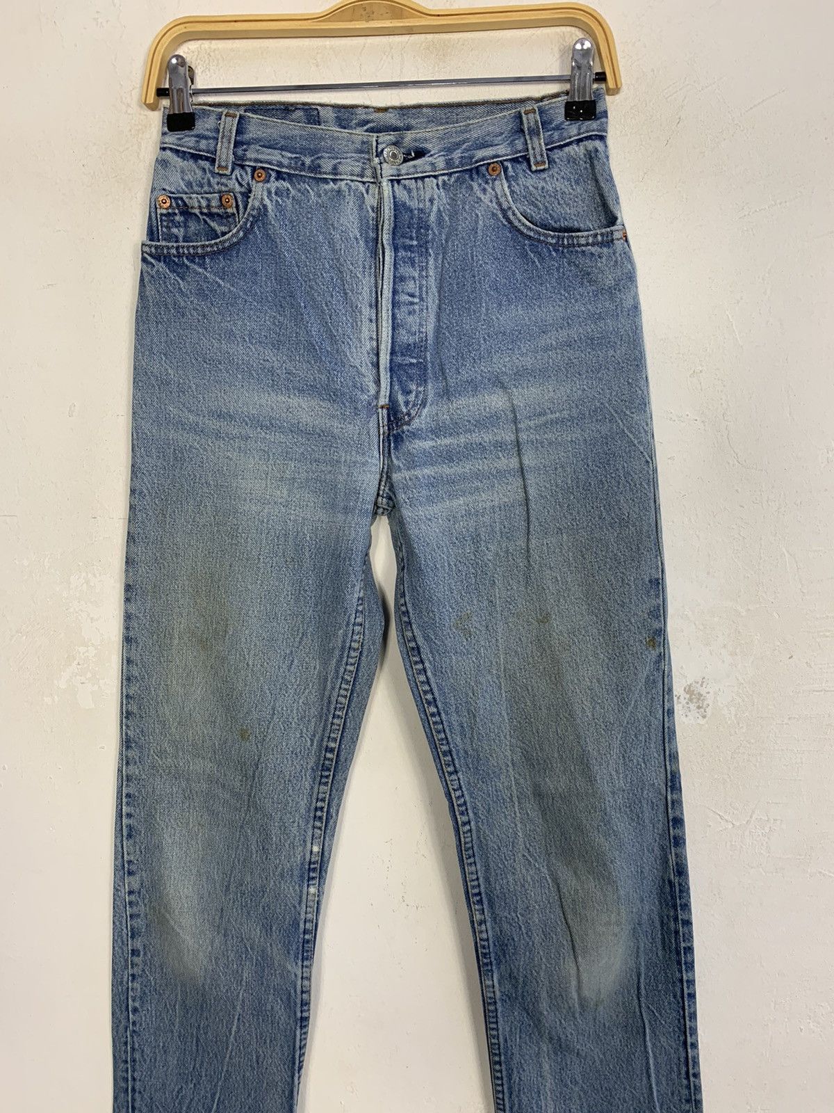 Levi's 80s 90s Levi’s Strauss 701 Indigo Denim Jeans Buttonfly Size 26" / US 2 / IT 38 - 3 Thumbnail