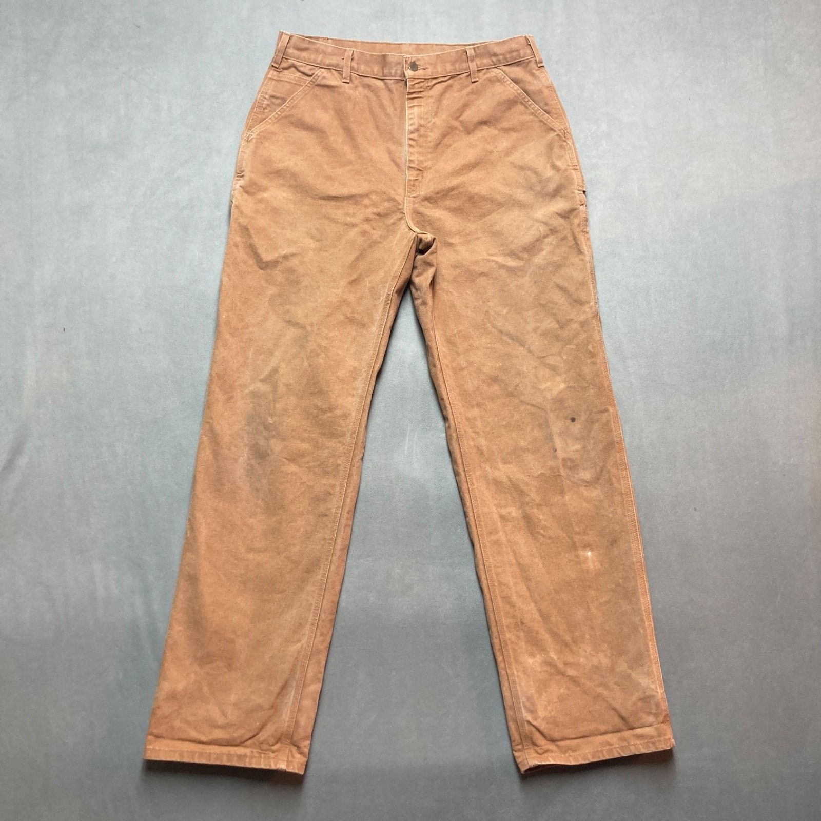 Carhartt Carhartt B11 Loose Canvas Carpenter USA VTG Mens 36x34 Brown Size US 36 / EU 52 - 2 Thumbnail