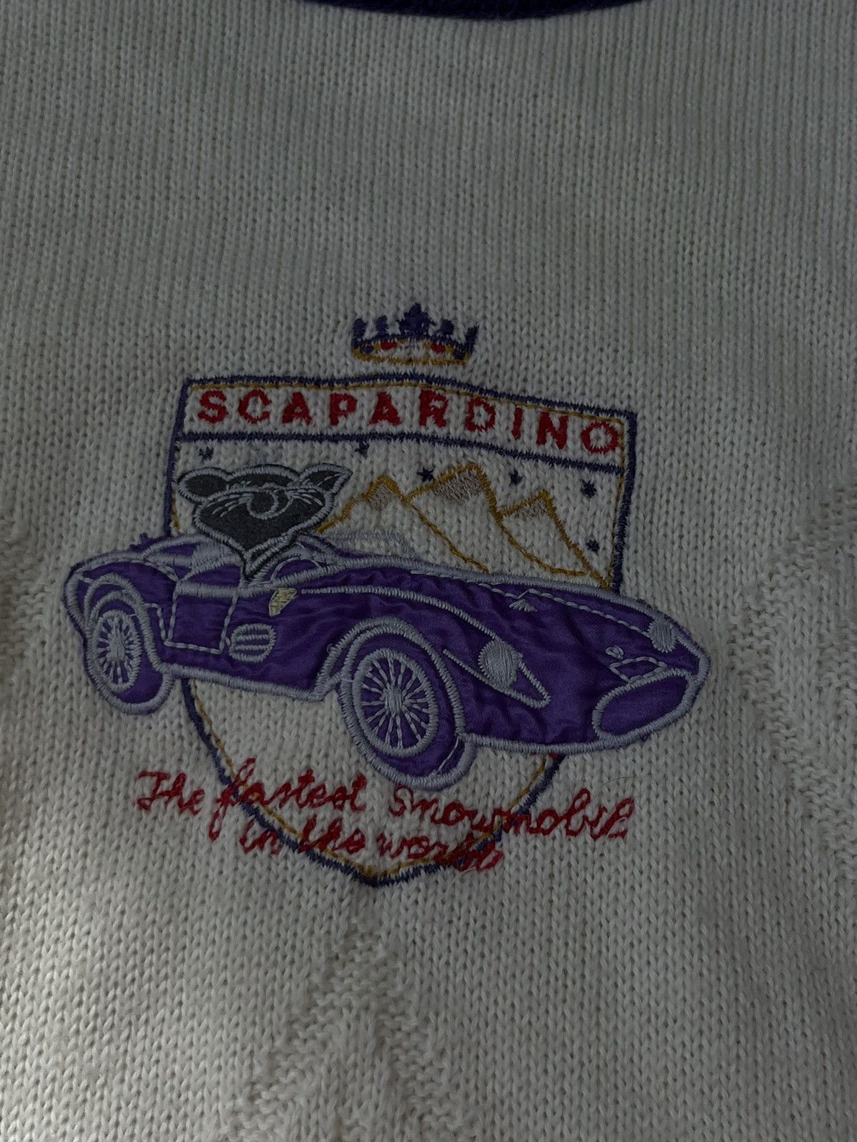 Vintage Scapardino Embroidered Knit Sweater late 1990s – early 2000s Size US L / EU 52-54 / 3 - 5 Thumbnail