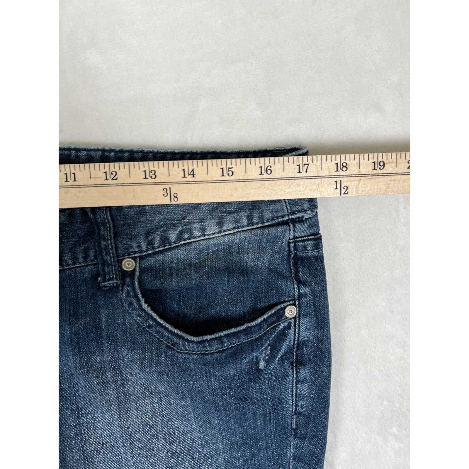 Mossimo Vintage Mossimo Supply Co Women's Denim Jeans Mid Rise Flare Size 34" / US 12 / IT 48 - 6 Thumbnail