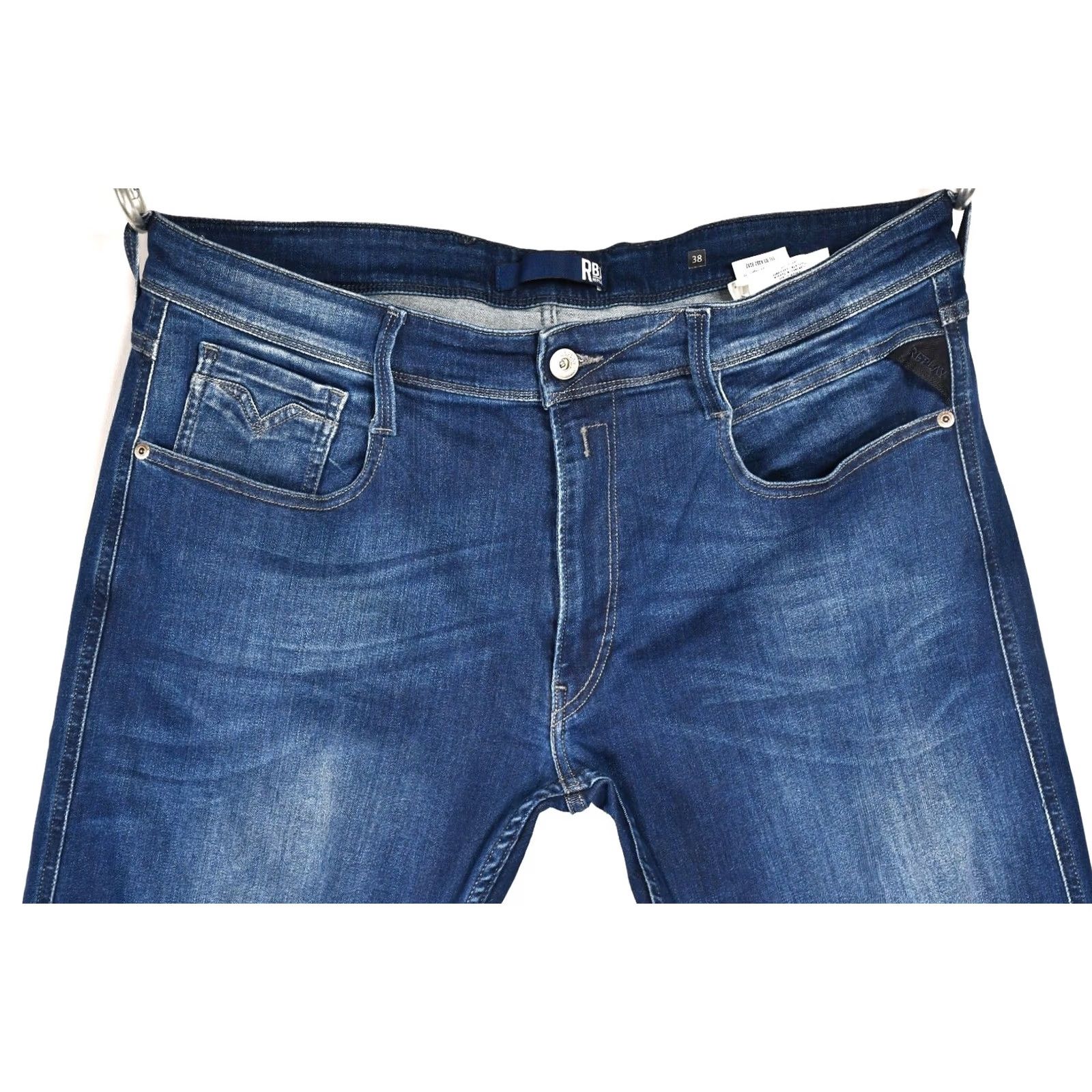 Replay Replay M94 ANBASS Slim Skinny Stretch Blue Jeans Men's W38/L32 Jeans Size US 38 / EU 54 - 2 Thumbnail
