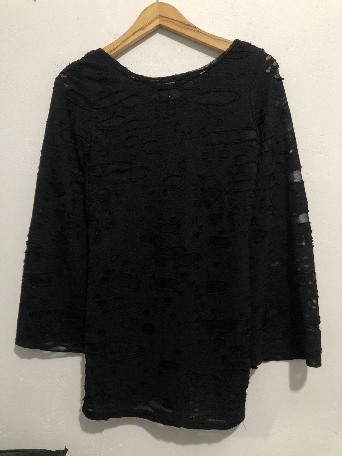If Six Was Nine Japanese Distressed LongSleeve Isseymiyake Style Size US M / EU 48-50 / 2 - 6 Thumbnail