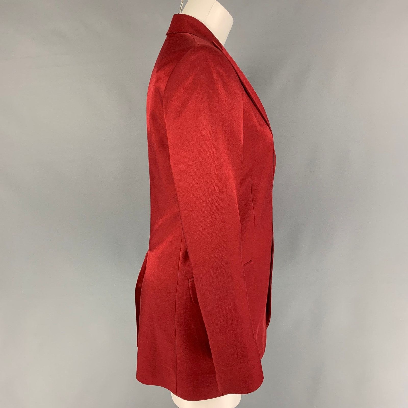 Acne Studios ACNE STUDIOS Size 0 Burgundy Viscose Blend Jacket Blazer Size XS / US 0-2 / IT 36-38 - 2 Thumbnail