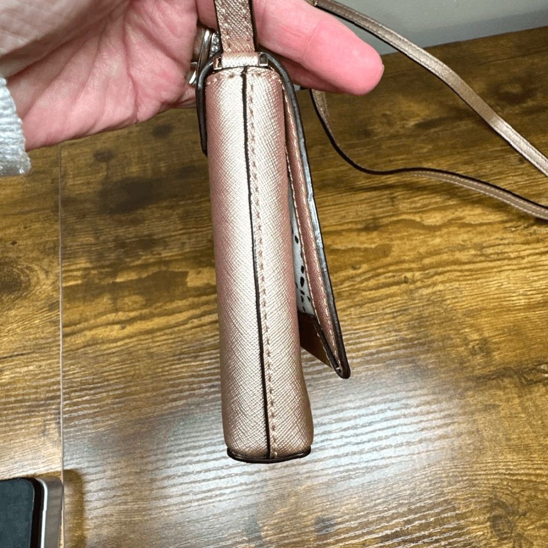 Vintage VINTAGE Kate Spade Sally Newbury Lane Crossbody Small Leather Bag Rose Gold Women Size ONE SIZE - 5 Thumbnail