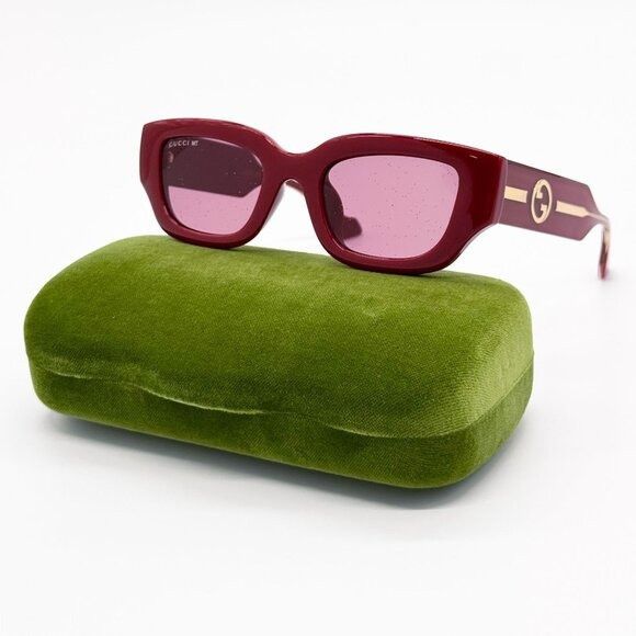 Gucci NEW GUCCI SUNGLASSES GG1558SK 005 BURGUNDY WOMEN EYEWEAR Size ONE SIZE - 1 Thumbnail