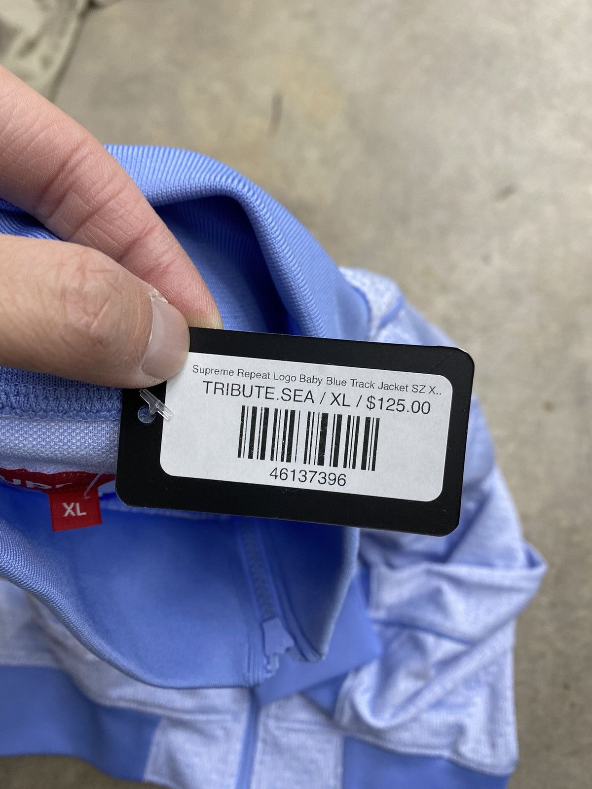 Supreme Supreme Repeat Logo Baby Blue Track Jacket SZ XL (NEW) Size US XL / EU 56 / 4 - 5 Thumbnail