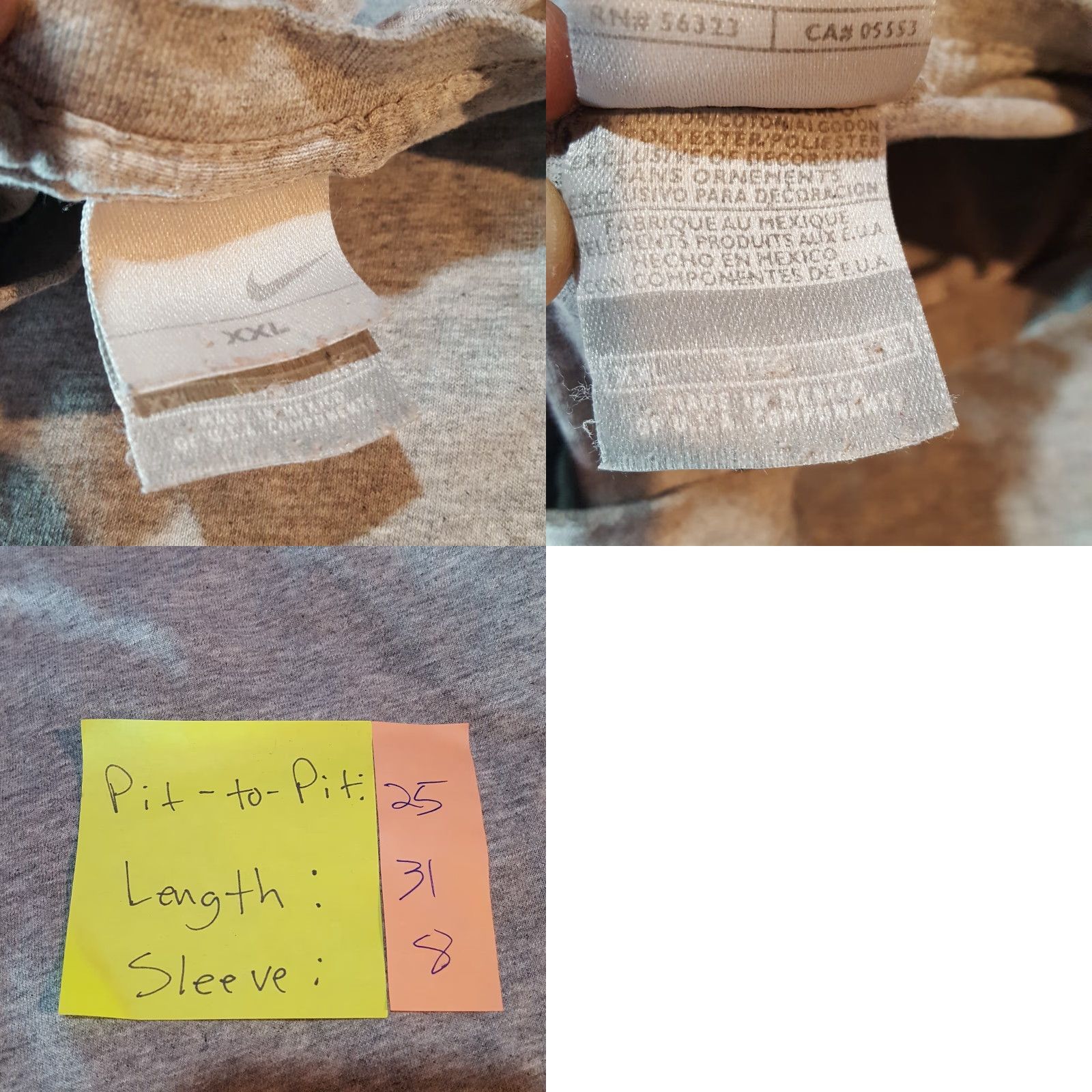 Nike VINTAGE Nike Distressed Basketball Gray Mens Size 2XL Faded Retro T Shirt Swoosh 90s College University Sports Graphic Print Shirt Mens Size US XXL / EU 58 / 5 - 9 Thumbnail