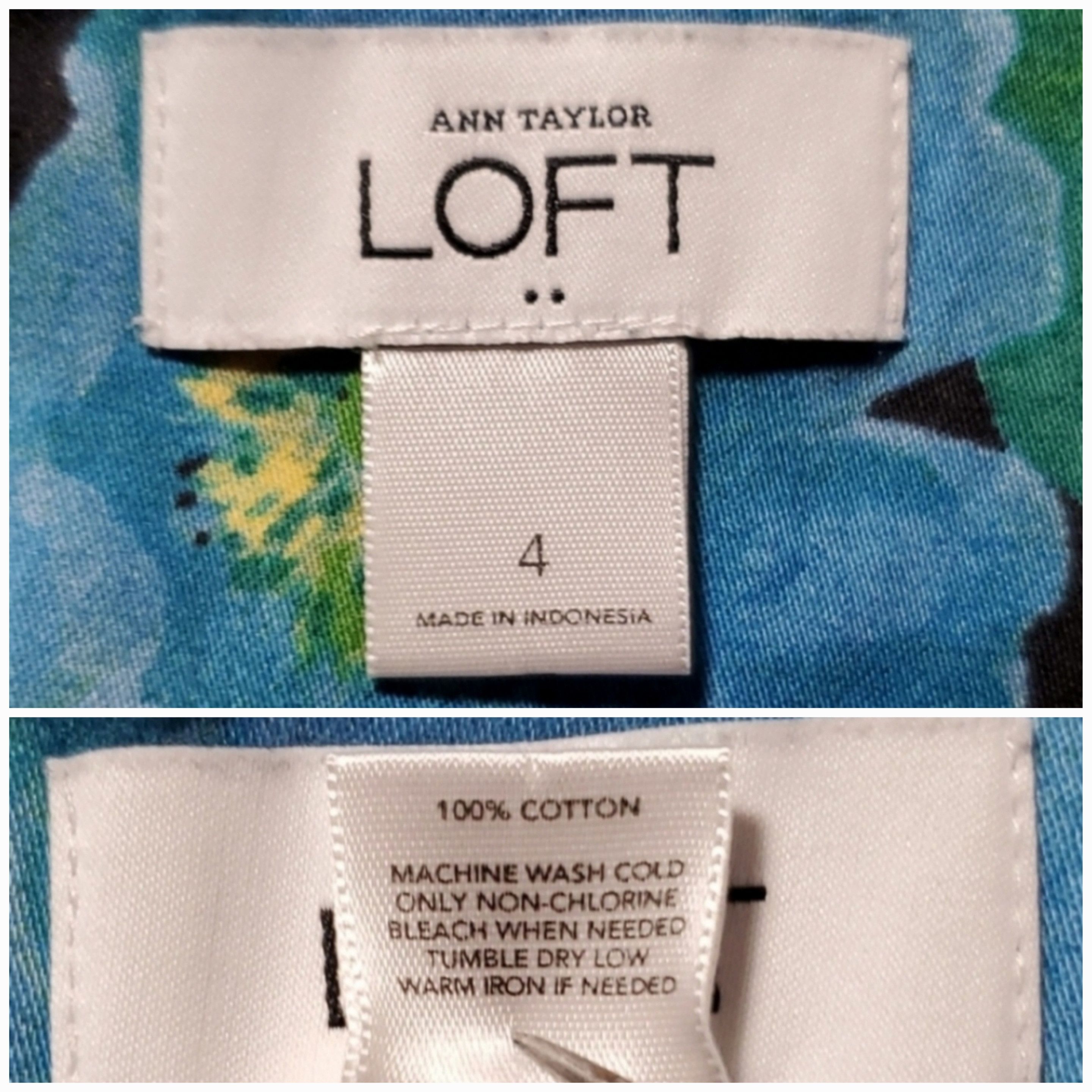 Loft Ann Taylor Loft Size M Dress 100% Cotton Floral Fitted Size M / US 6-8 / IT 42-44 - 8 Thumbnail