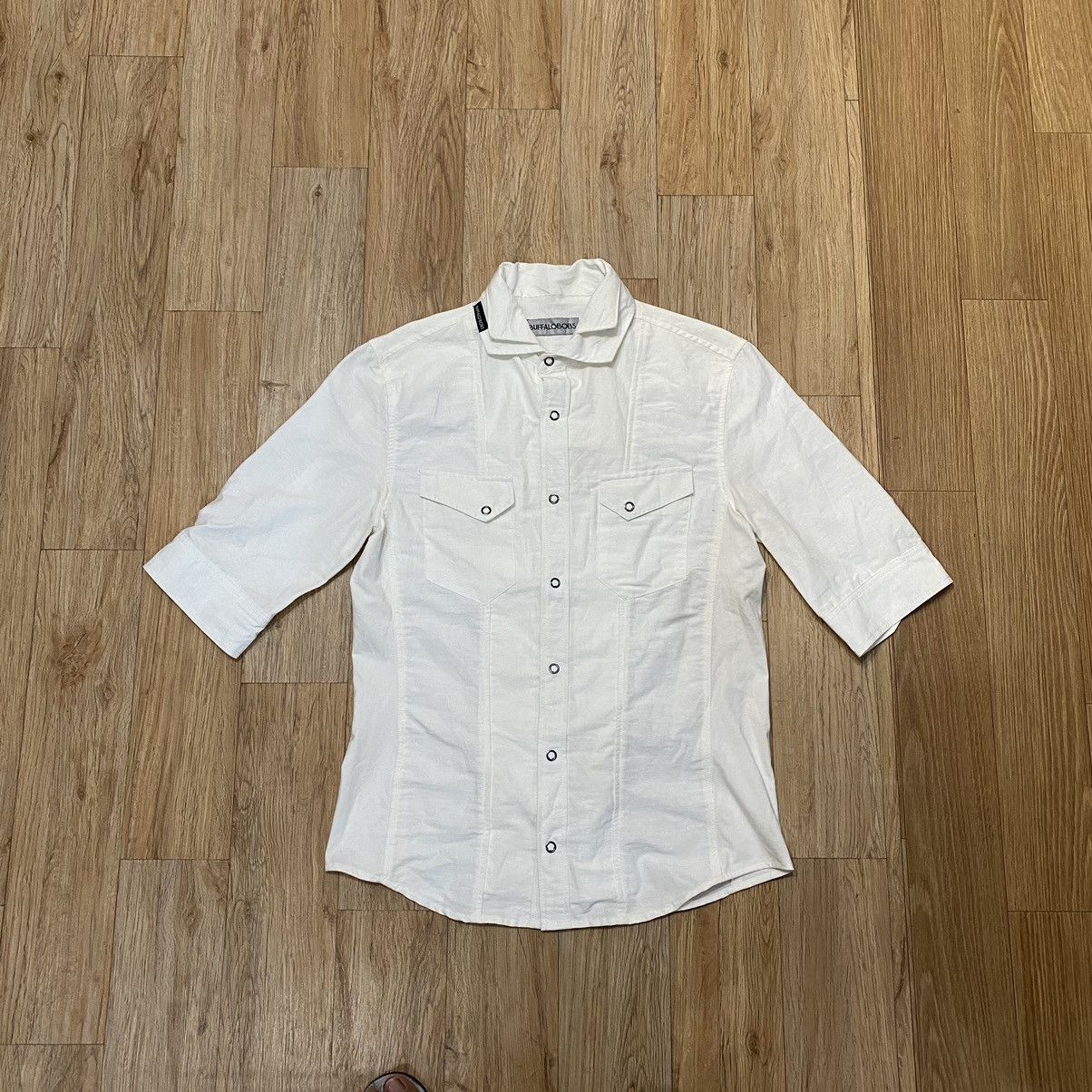 2000s Buffalo Bobs - Double Layered Vkei Style White Shirt