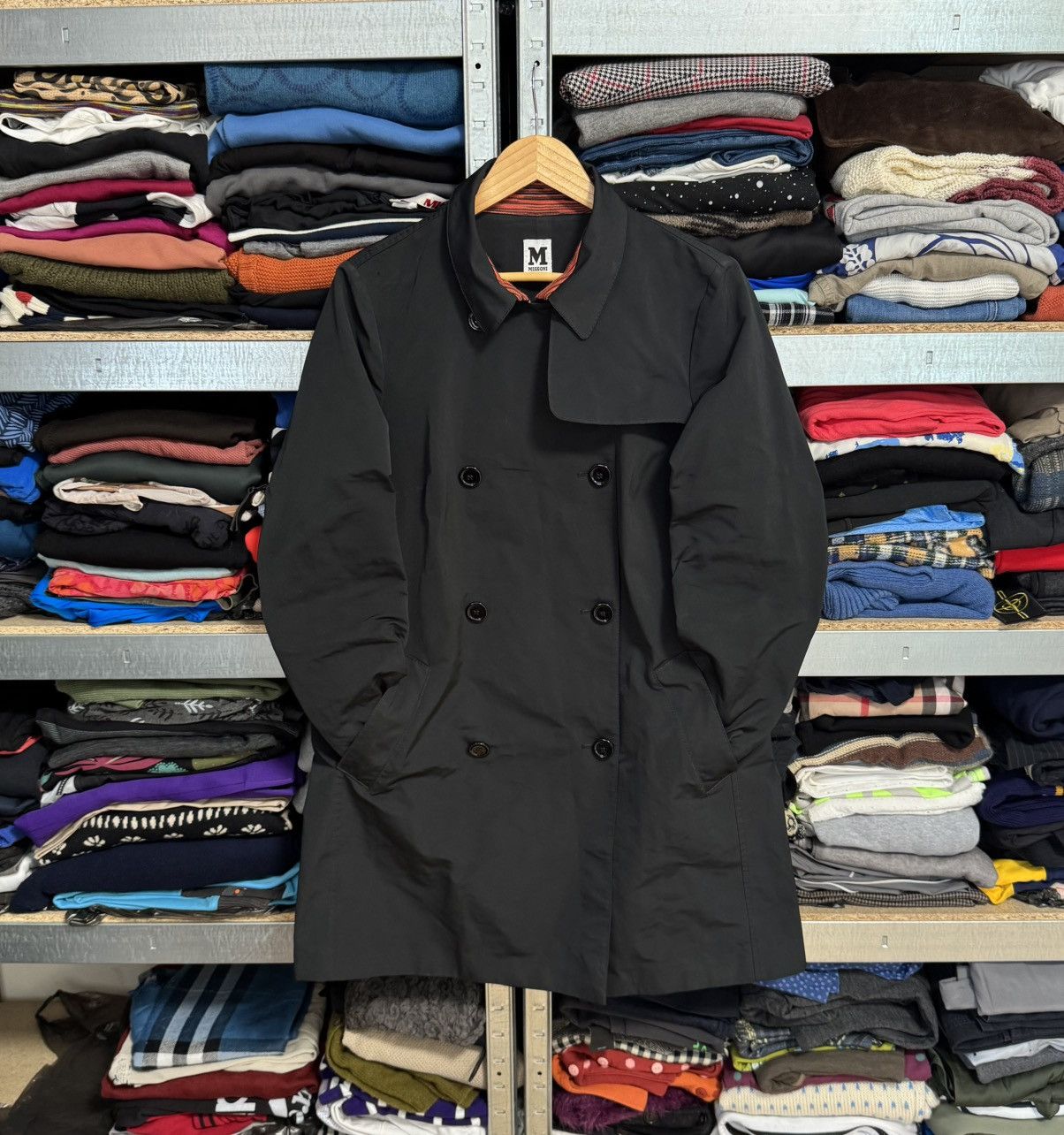 Missoni Missoni 48size black light button up jacket trench coat Size XL / US 12-14 / IT 48-50 - 23 Thumbnail