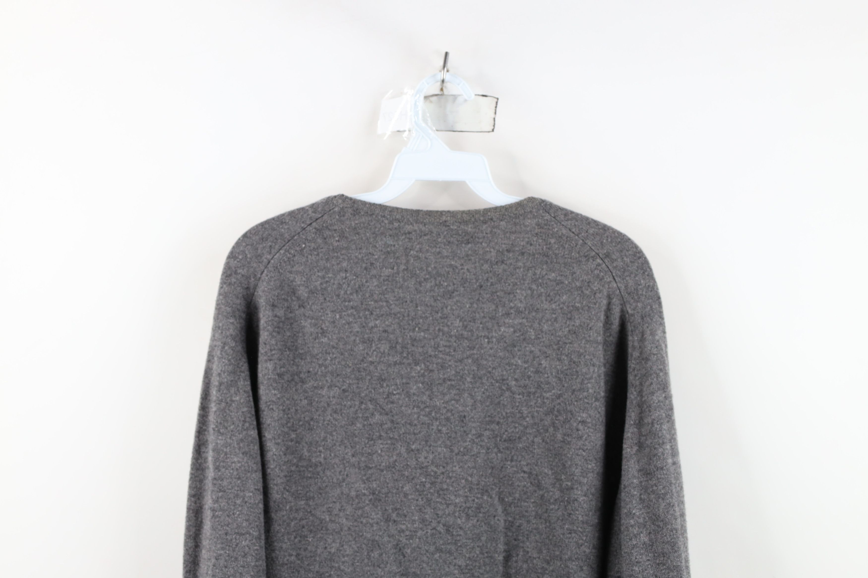 Vintage Vintage 70s William Lockie Scotland Knit V-Neck Sweater Gray Size US XXL / EU 58 / 5 - 12 Thumbnail