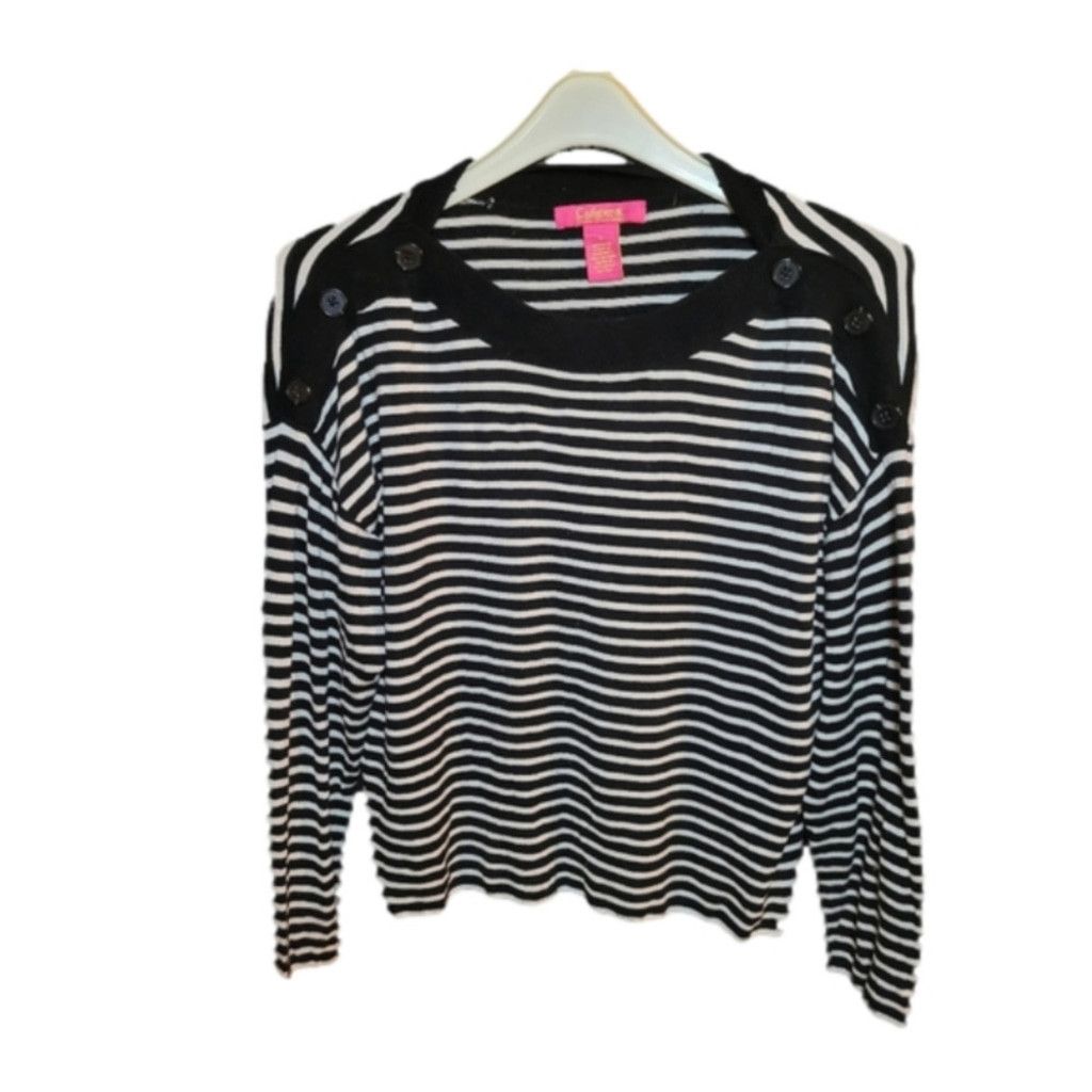 AVA CATHERSIDE Catherine, womens black/white sweater, size L, nwot Size L / US 10 / IT 46 - 1 Thumbnail