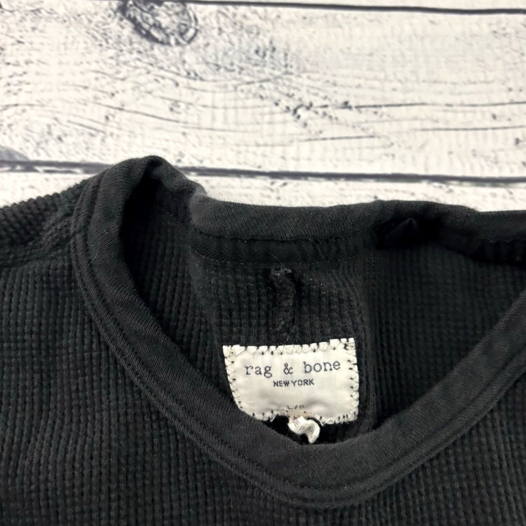 Rag & Bone Rage & Bone Long Sleeve Thermal Shirt Men's L Black Size US L / EU 52-54 / 3 - 2 Thumbnail