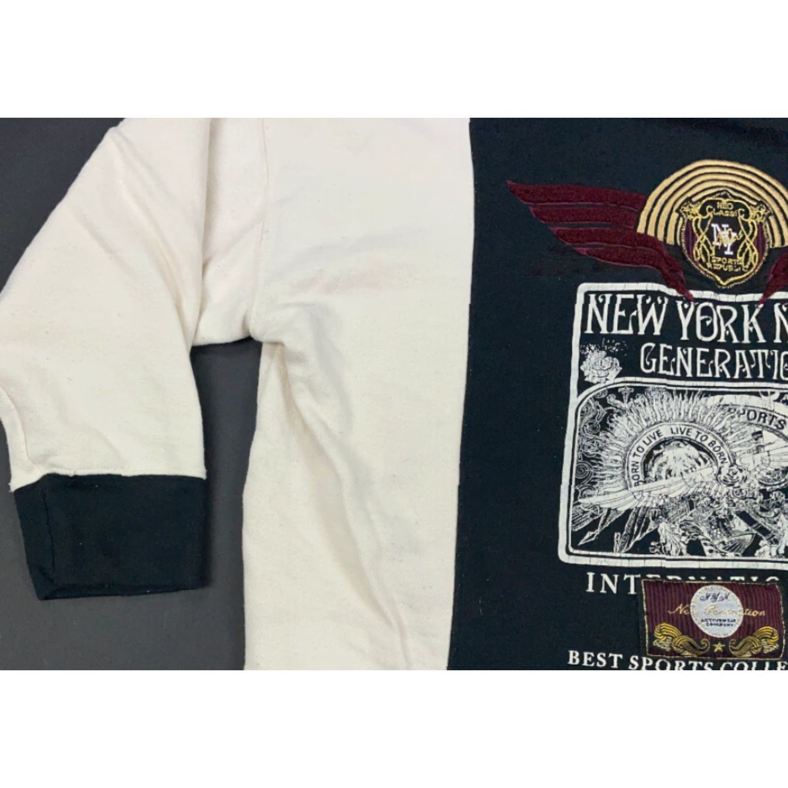Vintage VINTAGE 90s New York News Embroidered Cotton Blend Sweatshirt Adult Medium 3/4 Sleeve Pullover City Retro Casual Size M / US 6-8 / IT 42-44 - 4 Thumbnail