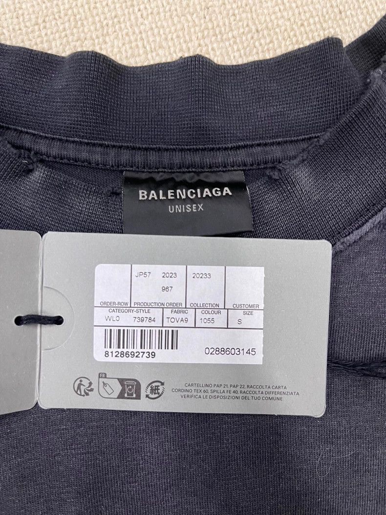 Balenciaga Balenciaga SS24 Taped monogrammed Logo printed Jersey crewn Size US S / EU 44-46 / 1 - 6 Thumbnail