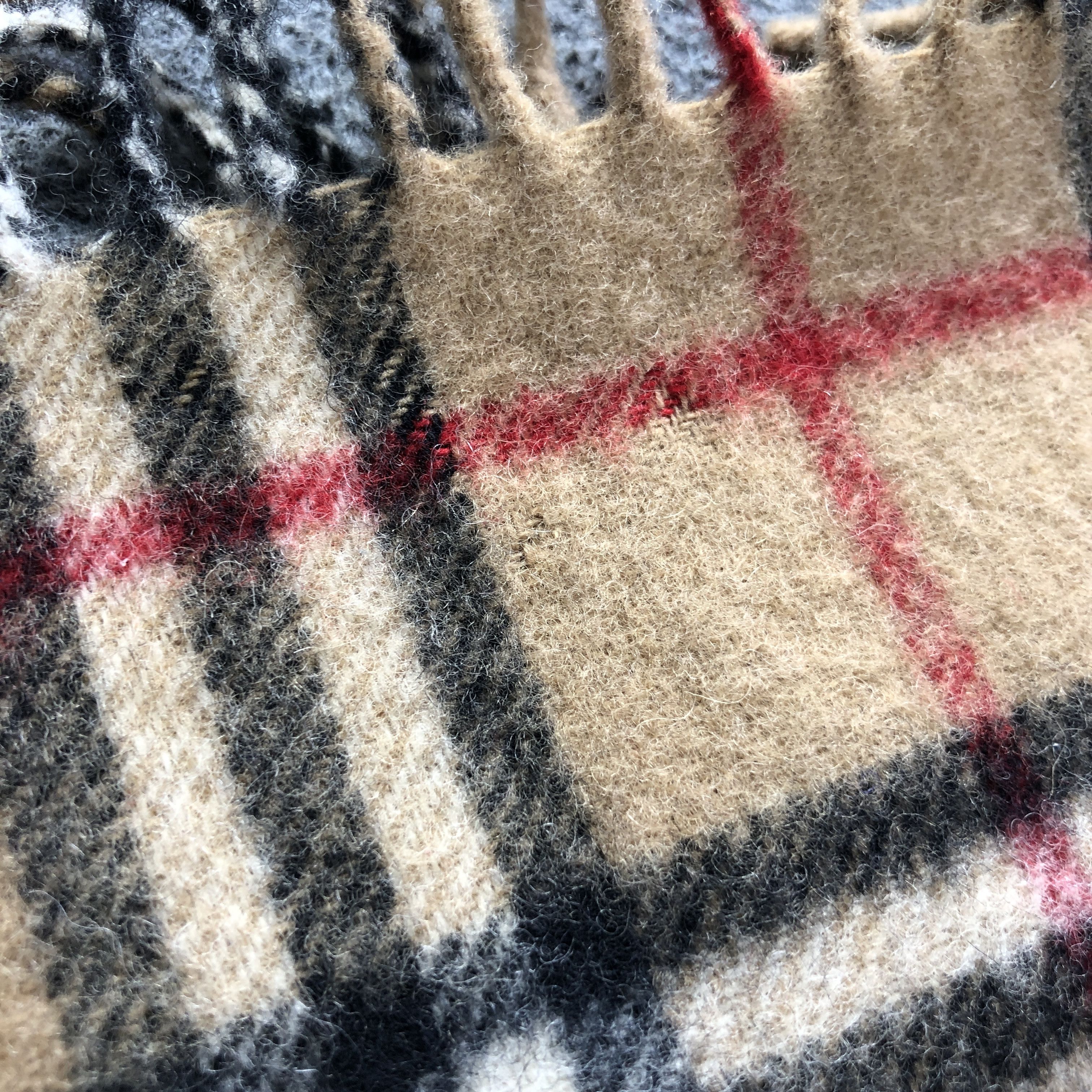 Burberry Burberry Tan Nova Check Wool Scarf Muffler V2908 Size ONE SIZE - 8 Thumbnail