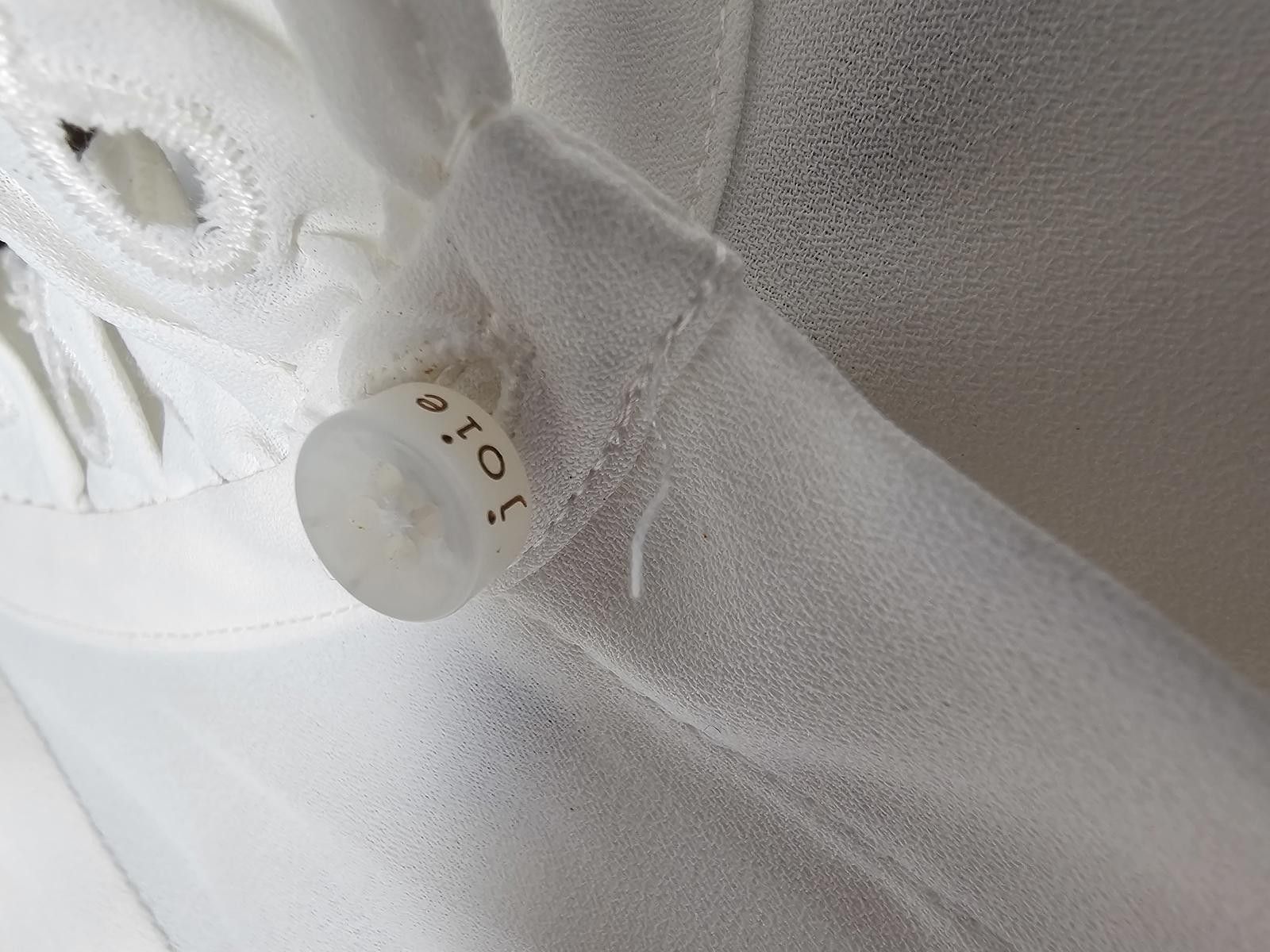 Jones New York Joie Blouse White Womens Size S Polyester Ruffled Size S / US 4 / IT 40 - 5 Thumbnail