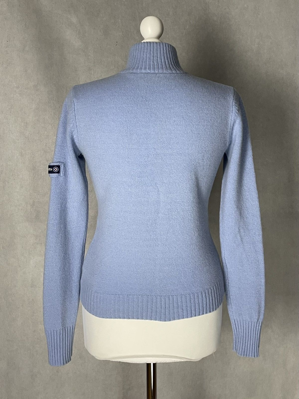 Lambretta Lambretta wool zip sweater L y2k baby blue vintage Size L / US 10 / IT 46 - 8 Thumbnail