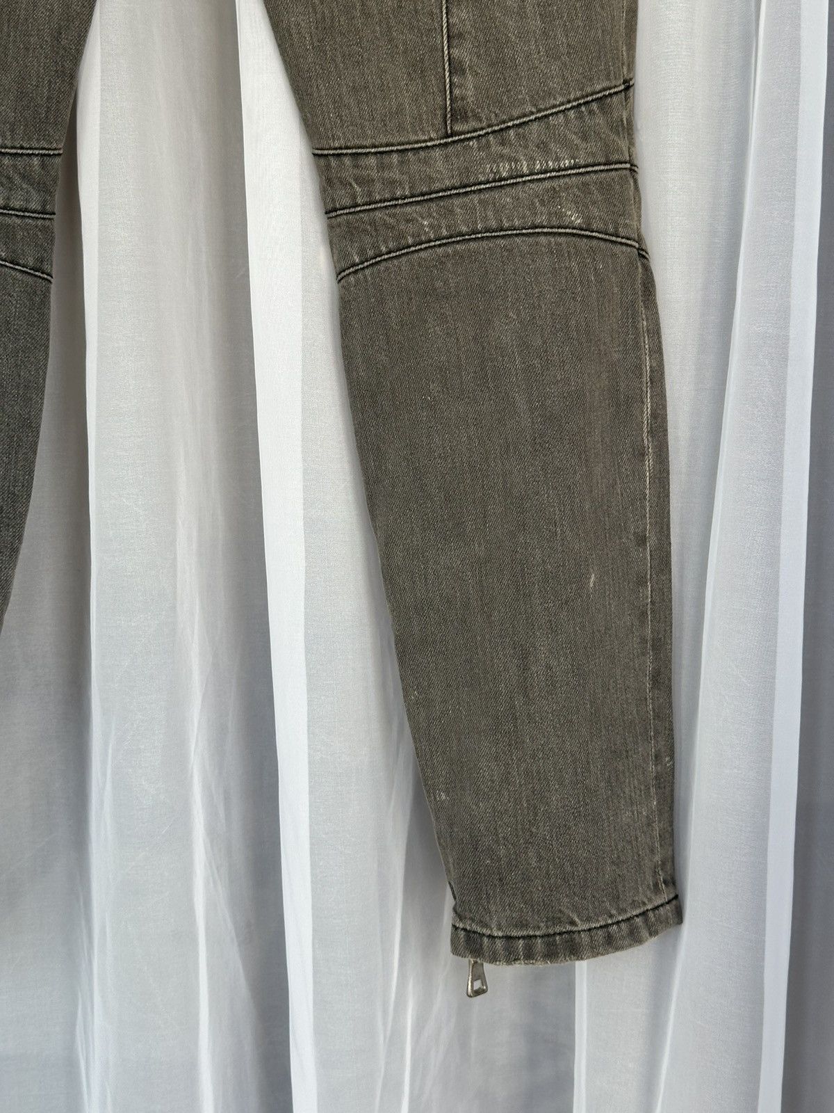 Balmain BALMAIN Decarnin SS 2010 Oil Stained Biker Denim Zip Jeans Size US 28 / EU 44 - 21 Thumbnail