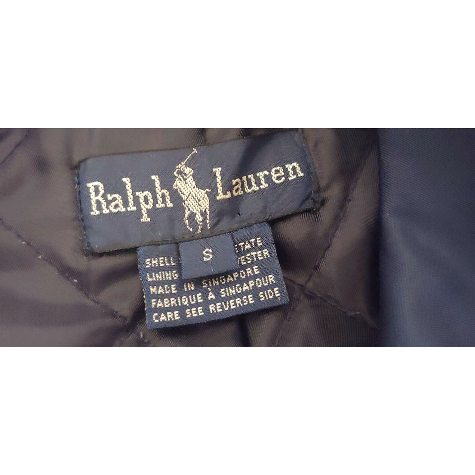Ralph Lauren VINTAGE Ralph Lauren Jacket Small Navy Satin Acetate Belted Old Money Classic Size S / US 4 / IT 40 - 4 Thumbnail