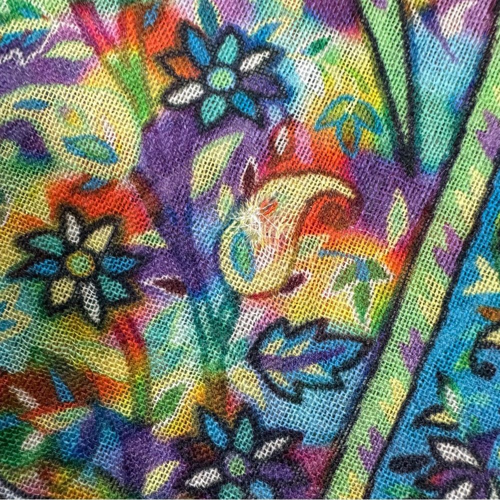 Other Tolani Wool Paisley Print Large Rectangle Scarf Wrap 28'' x Size ONE SIZE - 7 Thumbnail