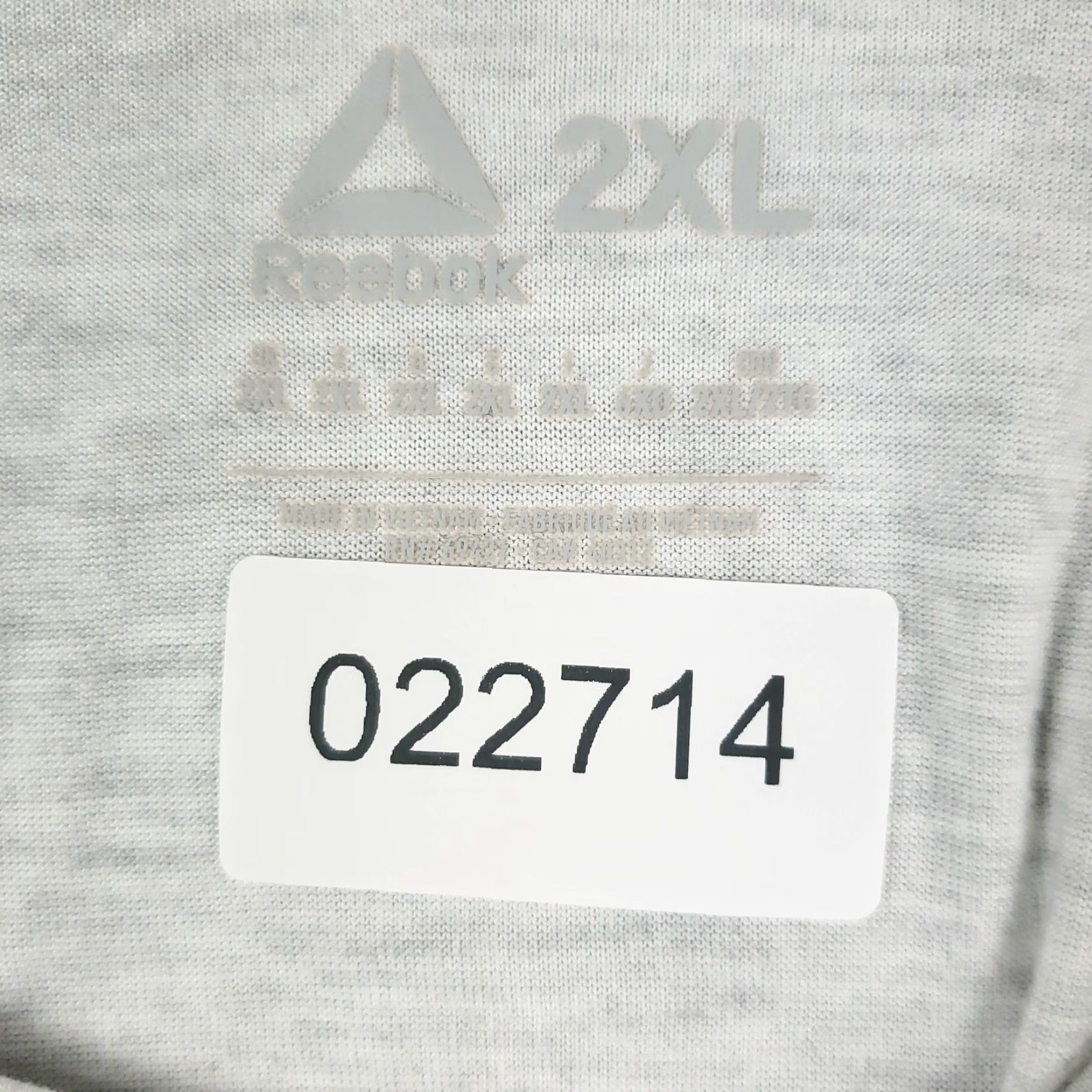 Reebok Reebok T Shirt Mens 2XL Gray Logo Short Sleeve Casual Cotton Blend Crew Neck Adult Size US XXL / EU 58 / 5 - 7 Thumbnail