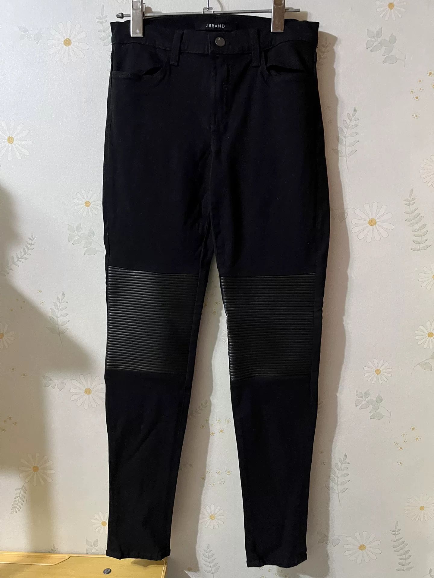 J Brand JBRAND High Elastic Slim Denim Leather Pants Size 27" / US 4 / IT 40 - 1 Thumbnail