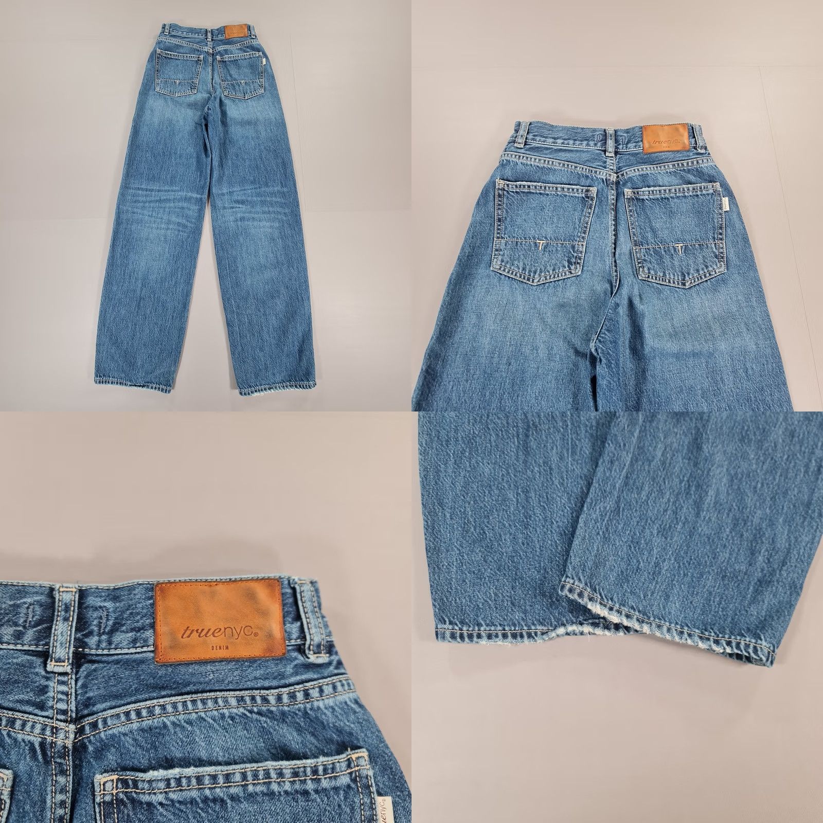 Vintage VINTAGE True NYC Womens Jeans Blue W25 L31 High Rise Relaxed Fit Denim Size 42" / US 20 - 8 Thumbnail