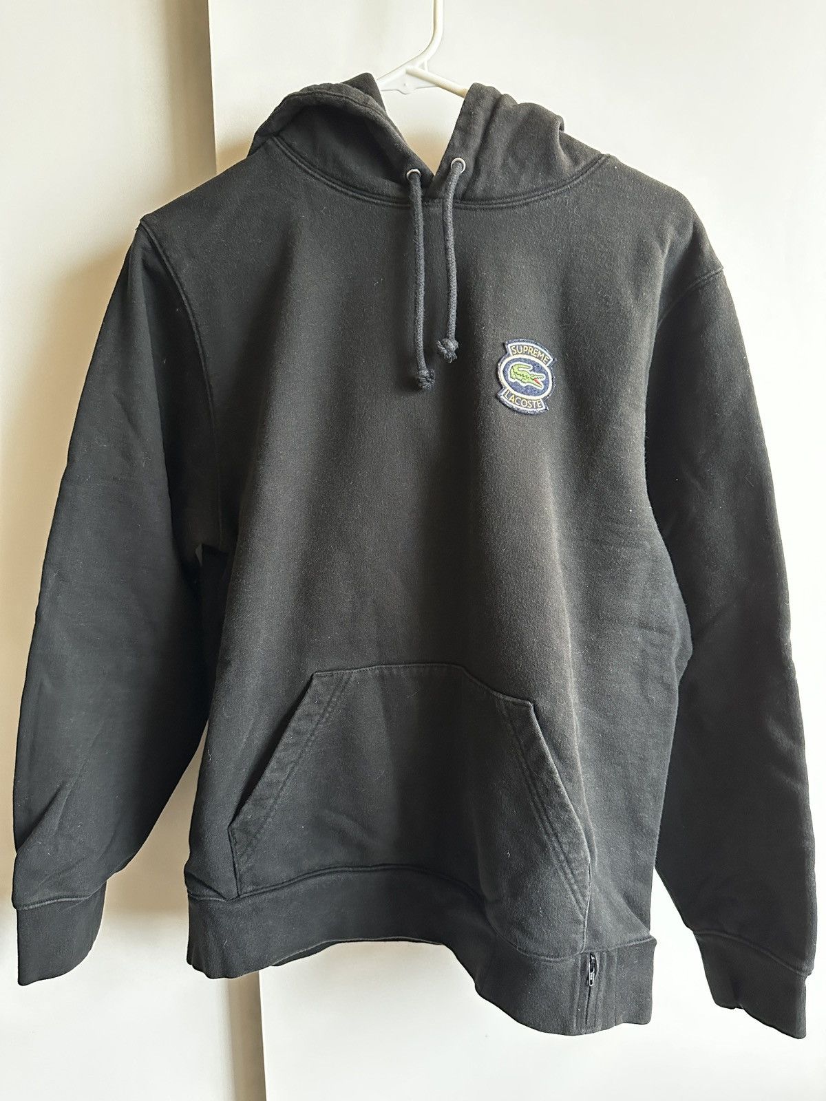 Lacoste × Supreme Supreme X Lacoste Black Hooded Sweatshirt Size US S / EU 44-46 / 1 - 1 Thumbnail