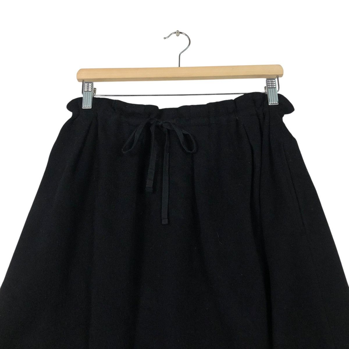 Yohji Yamamoto 🔥RICH BLACK VINTAGE SHORT SKIRT WOOL YOHJI YAMAMOTO Size 30" / US 8 / IT 44 - 4 Thumbnail
