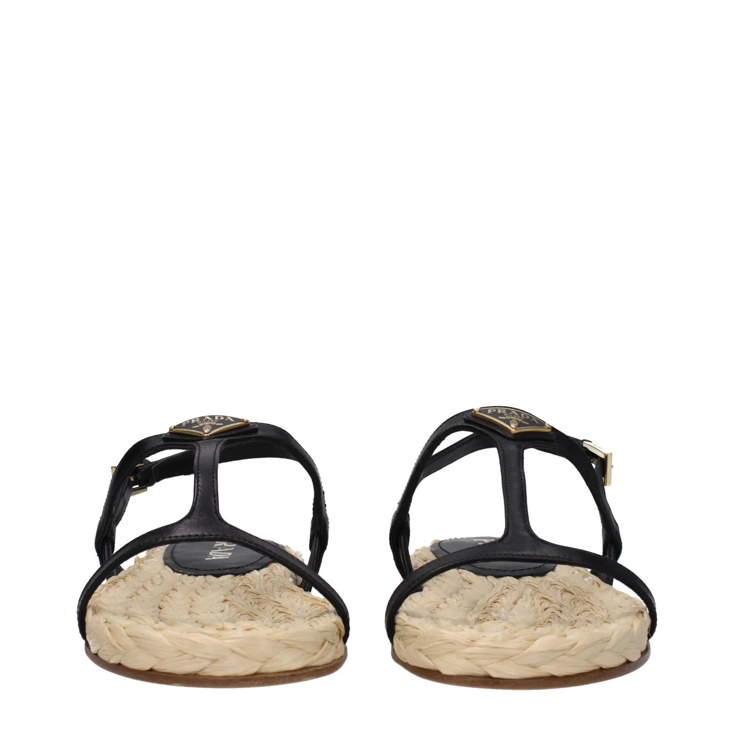 Prada ob1o1e1124 Leather Sandals in Black Size US 6 / IT 36 - 3 Thumbnail