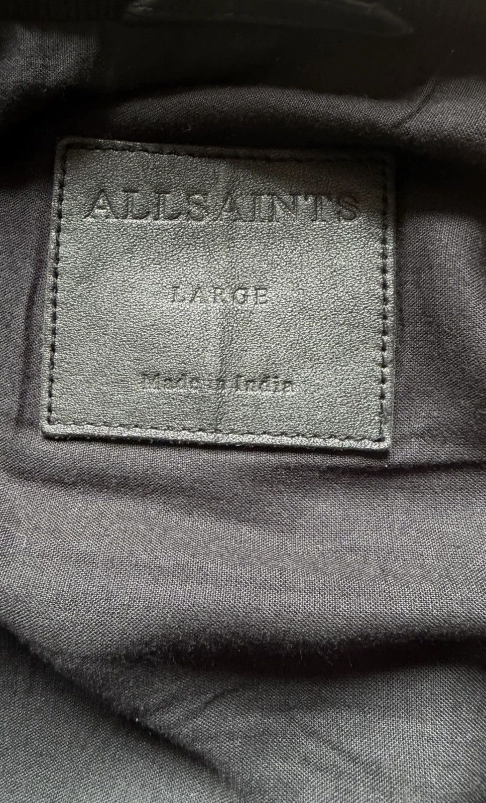 Allsaints AllSaints Kino Sheepskin Leather Bomber Jacket Size Large Size US L / EU 52-54 / 3 - 5 Thumbnail