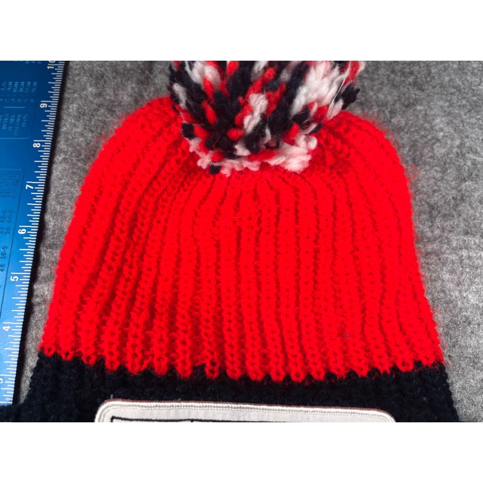 Alife American General Life Beanie Hat One Size Adult Blue Red Knit 100% Acrylic Pom Striped Casual Travel Workwear Unisex Mens Womens Size ONE SIZE - 3 Thumbnail