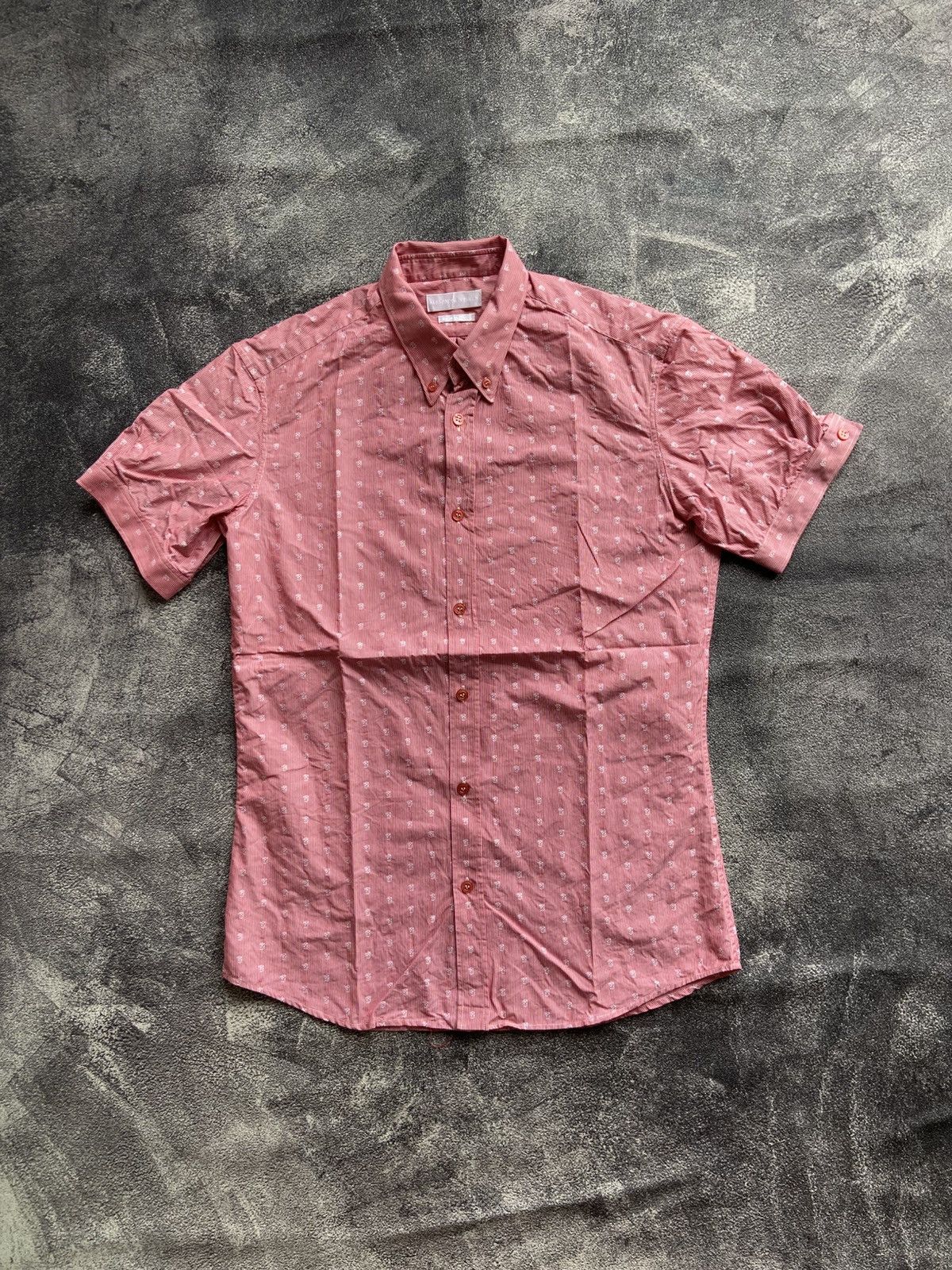 Alexander McQueen Alexander McQueen Skull Pink Pattern Shirt Short Sleeve Size US M / EU 48-50 / 2 - 1 Thumbnail