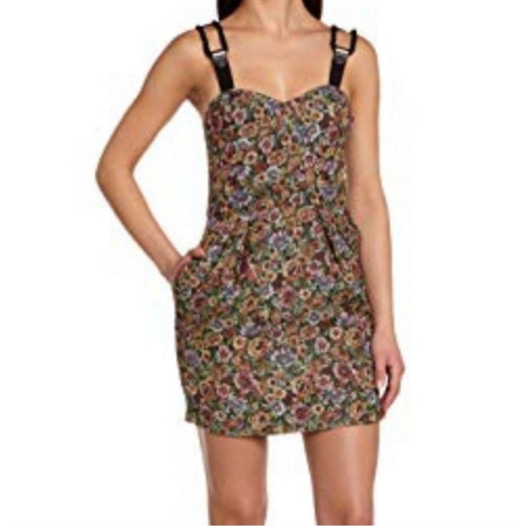 BCBGeneration BCBGeneration Floral Brocade Bustier Mini Dress Size 4 Size S / US 4 / IT 40 - 1 Thumbnail