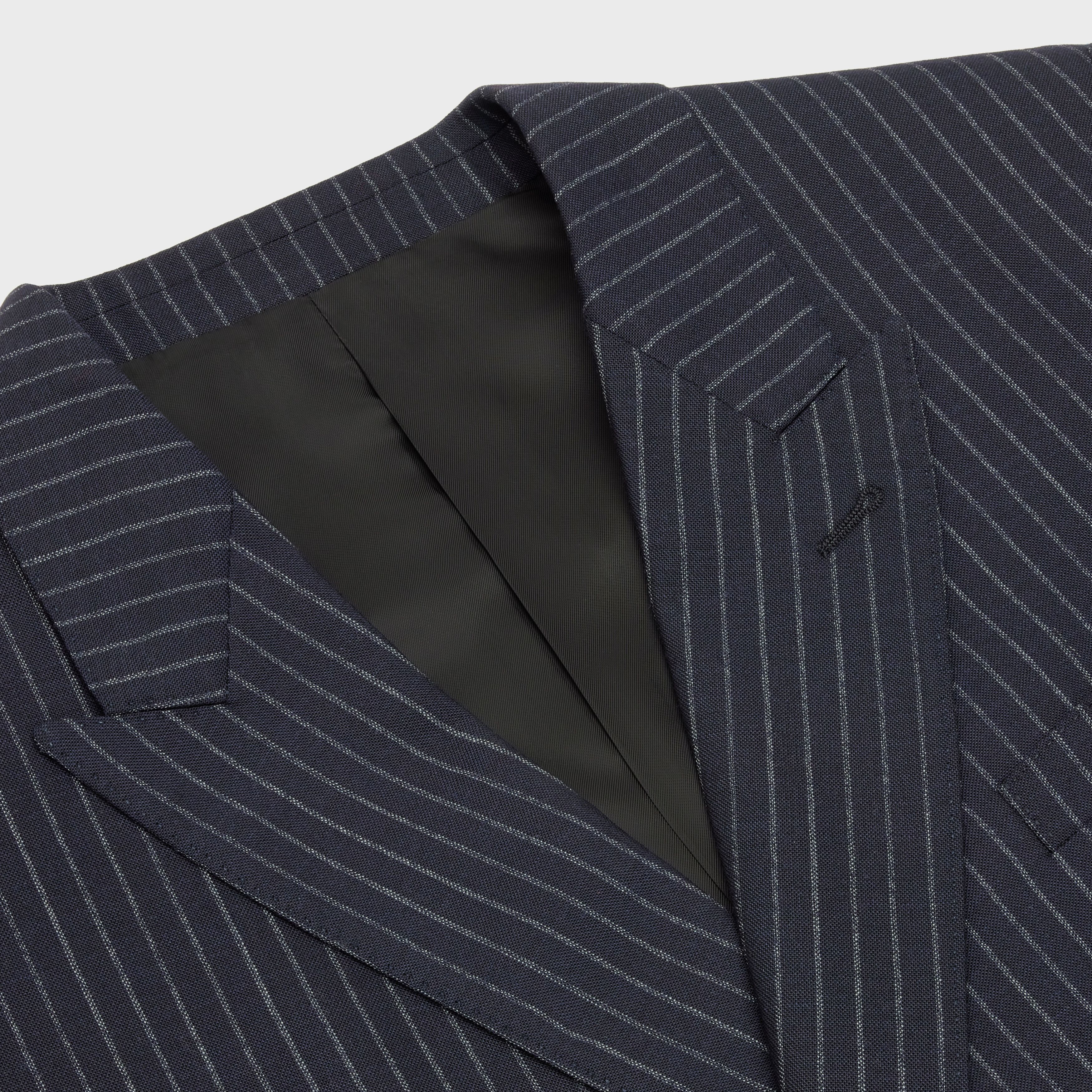 Celine o1w1db10525 2V21D1 Rectangle Jacket in Striped in Blue Size US XL / EU 56 / 4 - 2 Thumbnail
