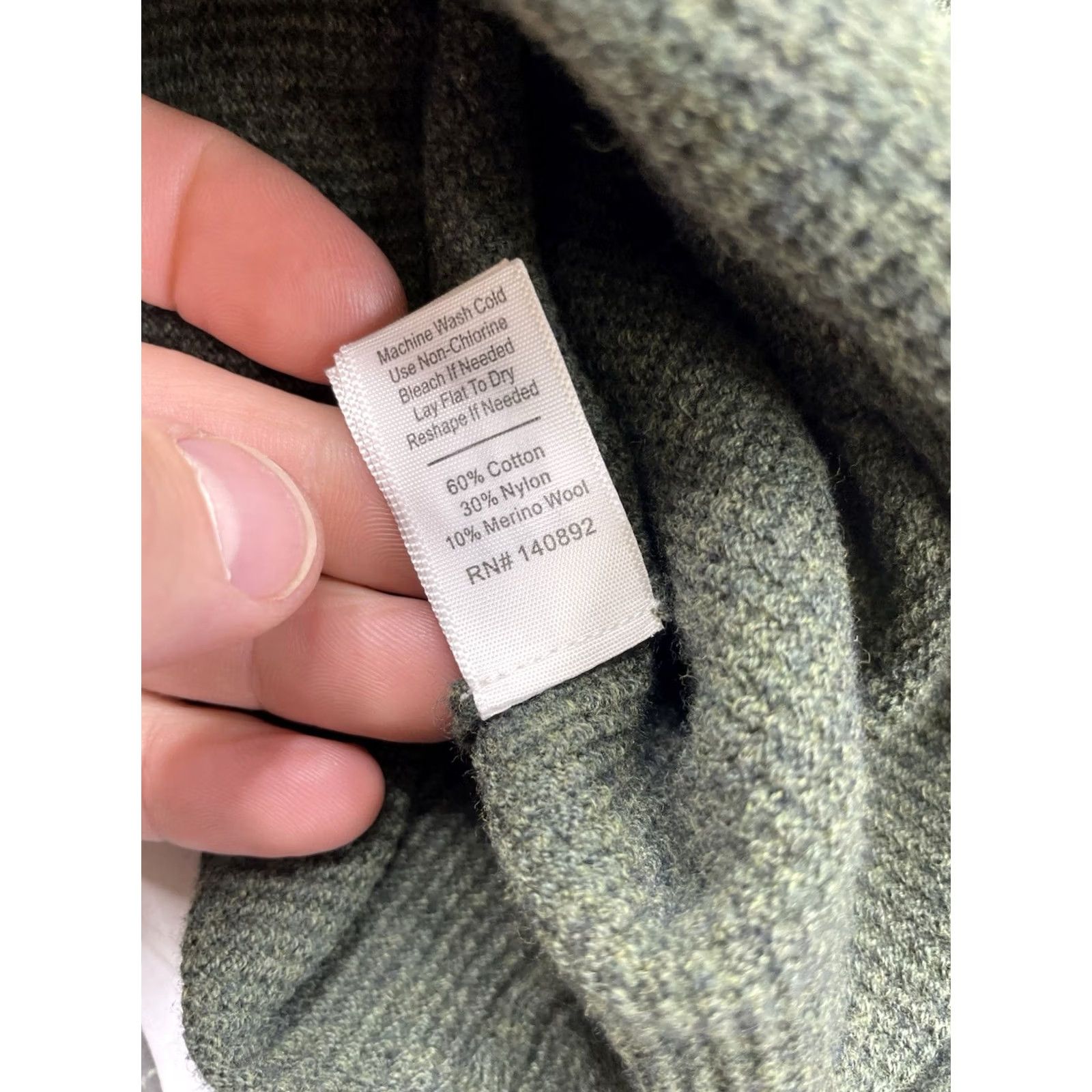 Marine Layer Marine Layer Sweater Mens Small Green Henley Classic Waffle Thermal Merino Blend Size US S / EU 44-46 / 1 - 7 Thumbnail