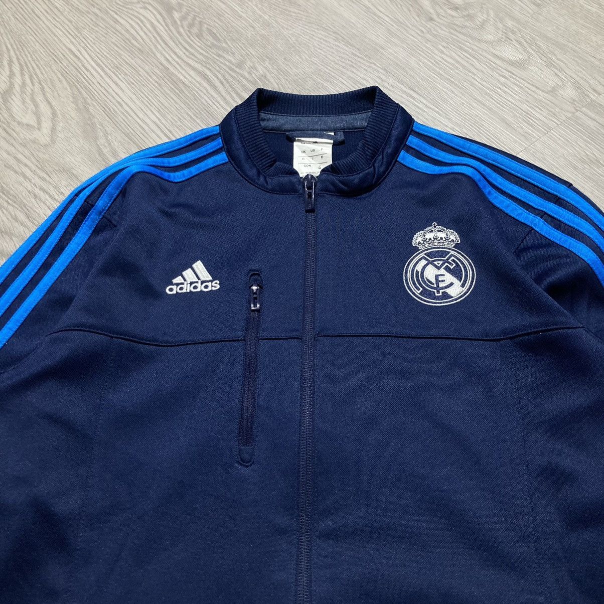 Vintage 2015-16 Real Madrid Adidas Tracktop Zip Jacket 3 Stripes Size US M / EU 48-50 / 2 - 3 Thumbnail