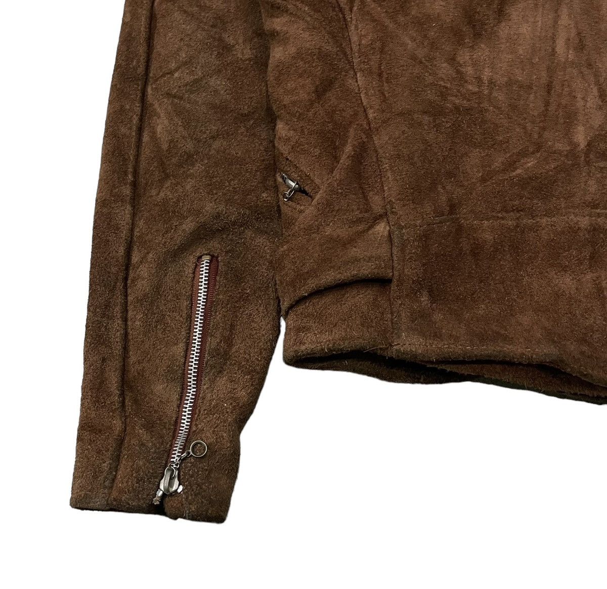 Schott Vintage Mextex Double Collar Biker Suede Leather Jacket Size US S / EU 44-46 / 1 - 17 Thumbnail