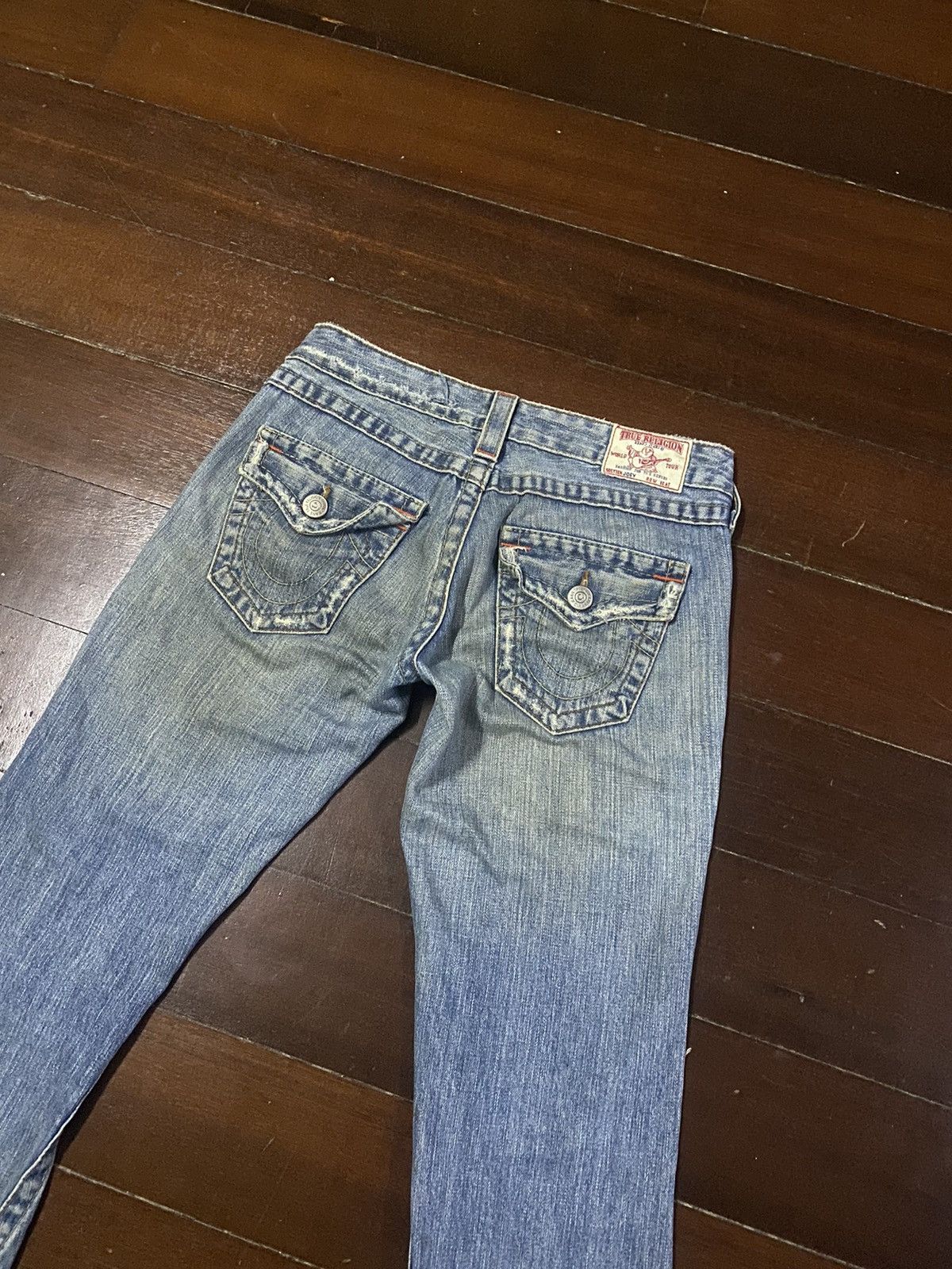 True Religion × Vintage Vintage True Religion Flare Bootcut distressed low rise Size 31" - 16 Thumbnail