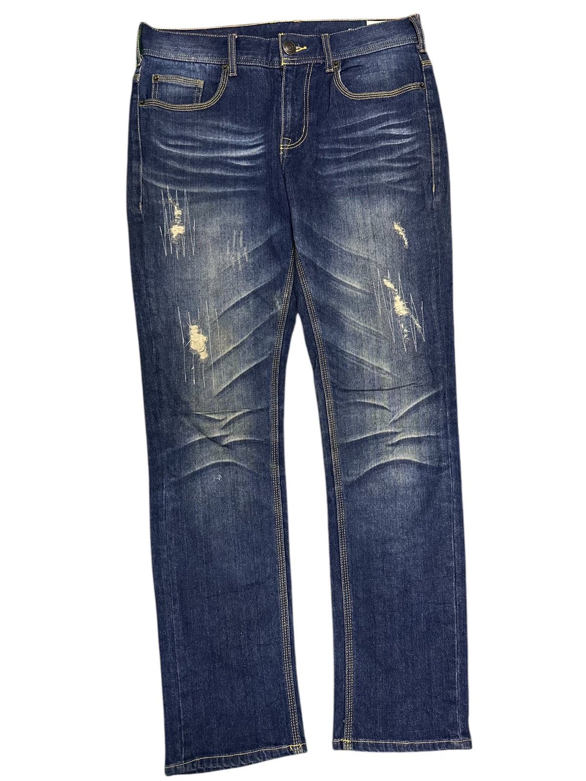 Japanese Brand 💥 Japanese Brand 💥 Vlow Denim Crazy Design 💥 Size US 32 / EU 48 - 1 Thumbnail