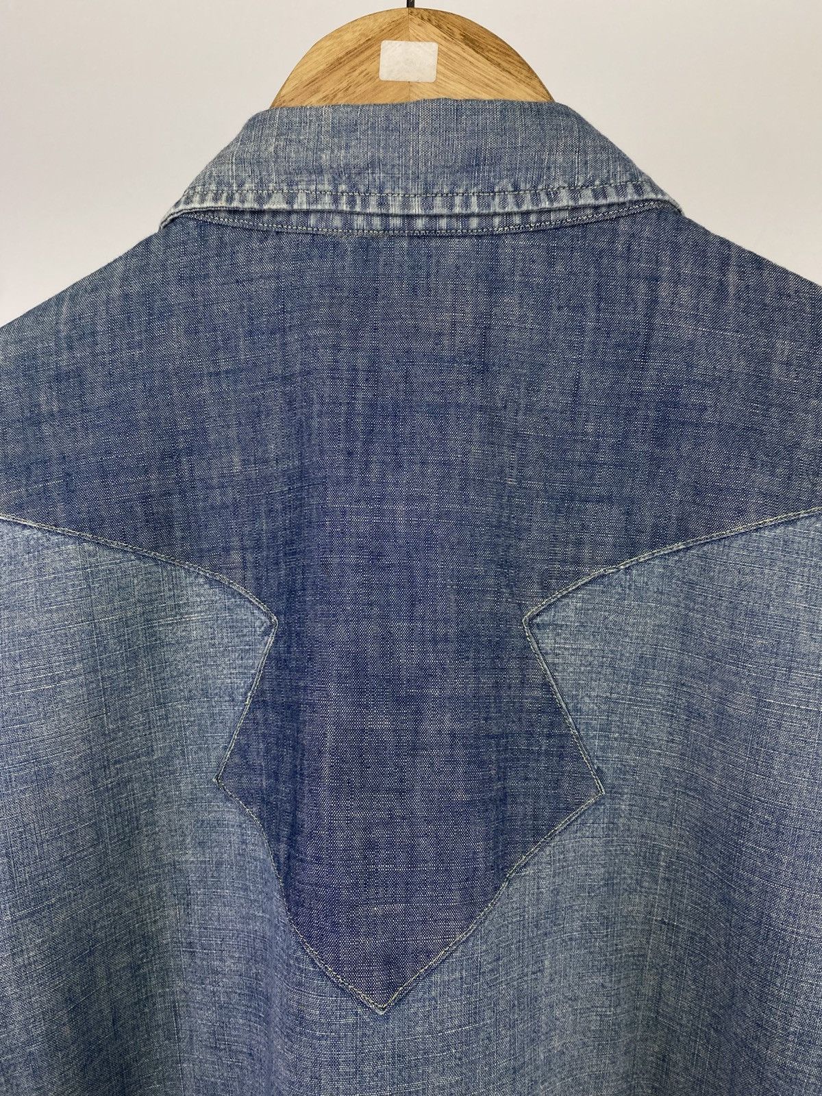 RRL Ralph Lauren 2000's Double RL Chambray Shirt Size US XL / EU 56 / 4 - 13 Thumbnail