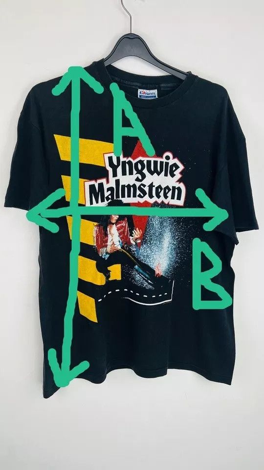 Vintage YNGWIE MALMSTEEN Tshirt 1990 Vintage Size US XL / EU 56 / 4 - 7 Thumbnail