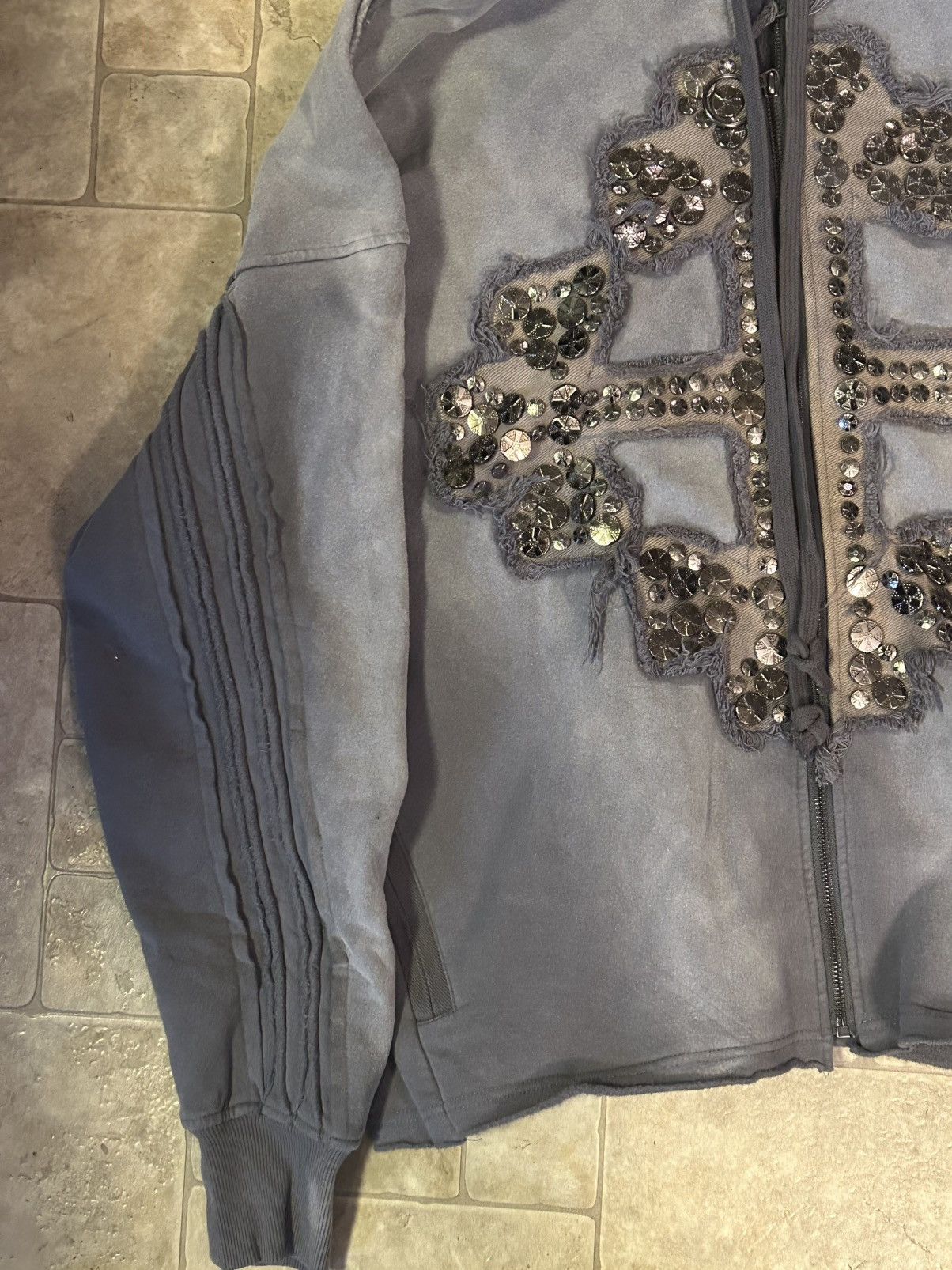 Hudson Hudson Knight Grey Rhinestone Jacket Size US L / EU 52-54 / 3 - 2 Thumbnail