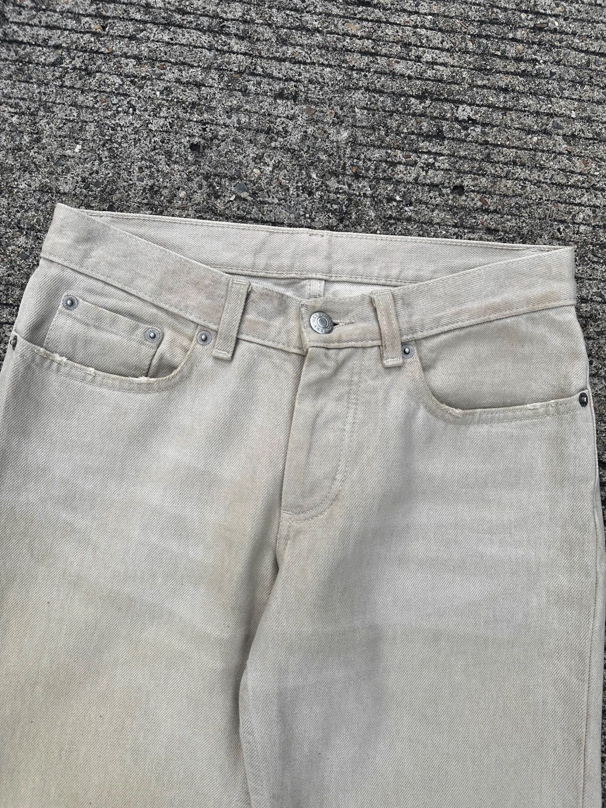Helmut Lang Helmut Lang Low Waist Boot Cut Cream Denim Size US 27 - 2 Thumbnail