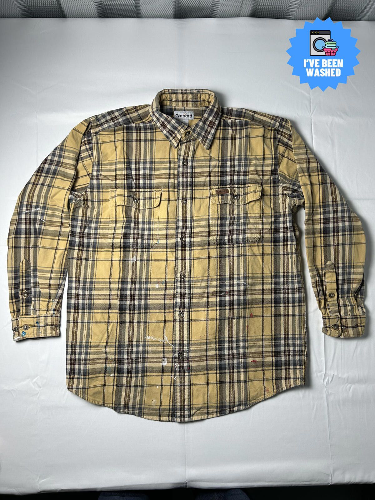 Carhartt Carhartt Pocket Shirt Heavyweight Overshirt Yellow Check Size US L / EU 52-54 / 3 - 1 Thumbnail